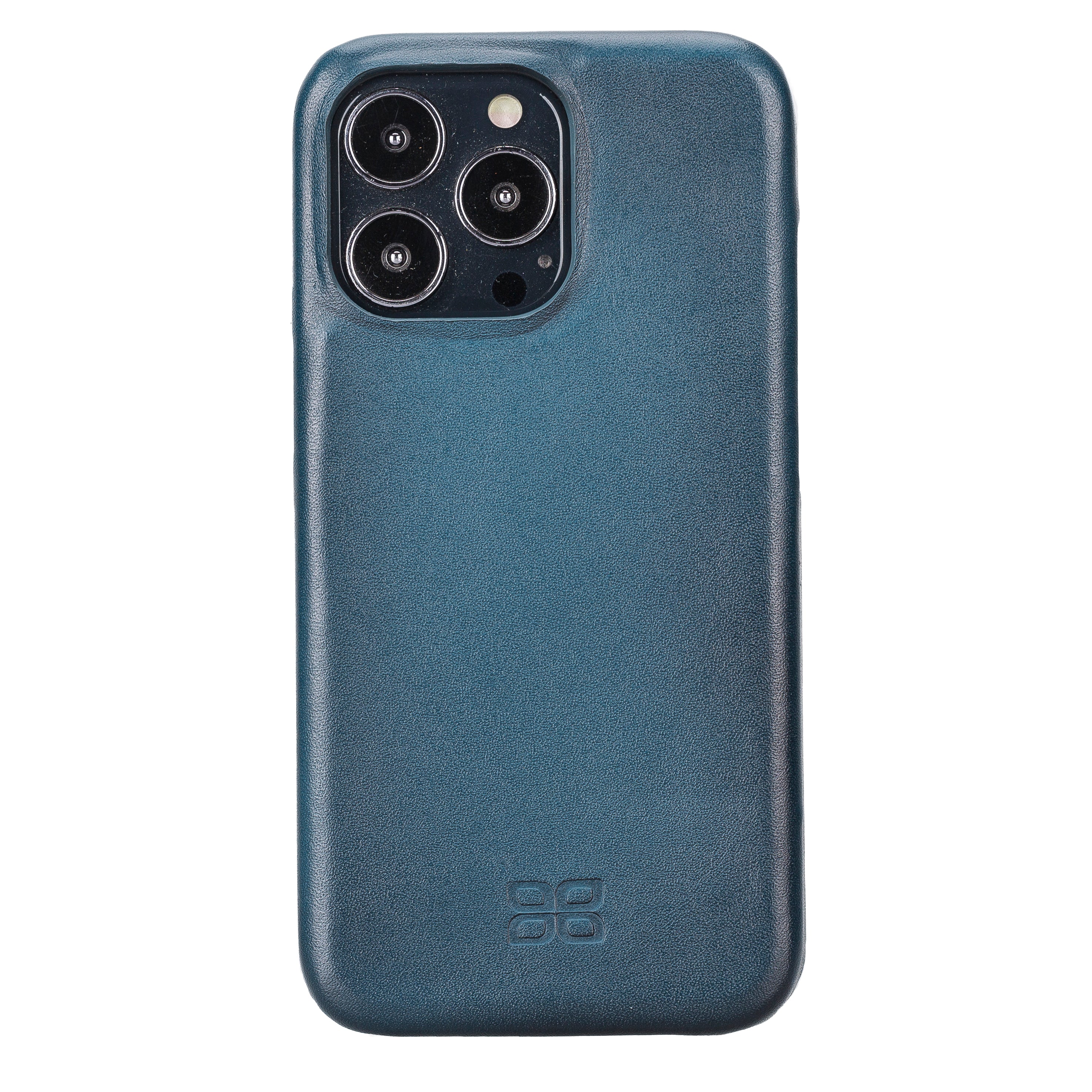 Coque arrière intégrale en cuir véritable pour iPhone 13 série F360