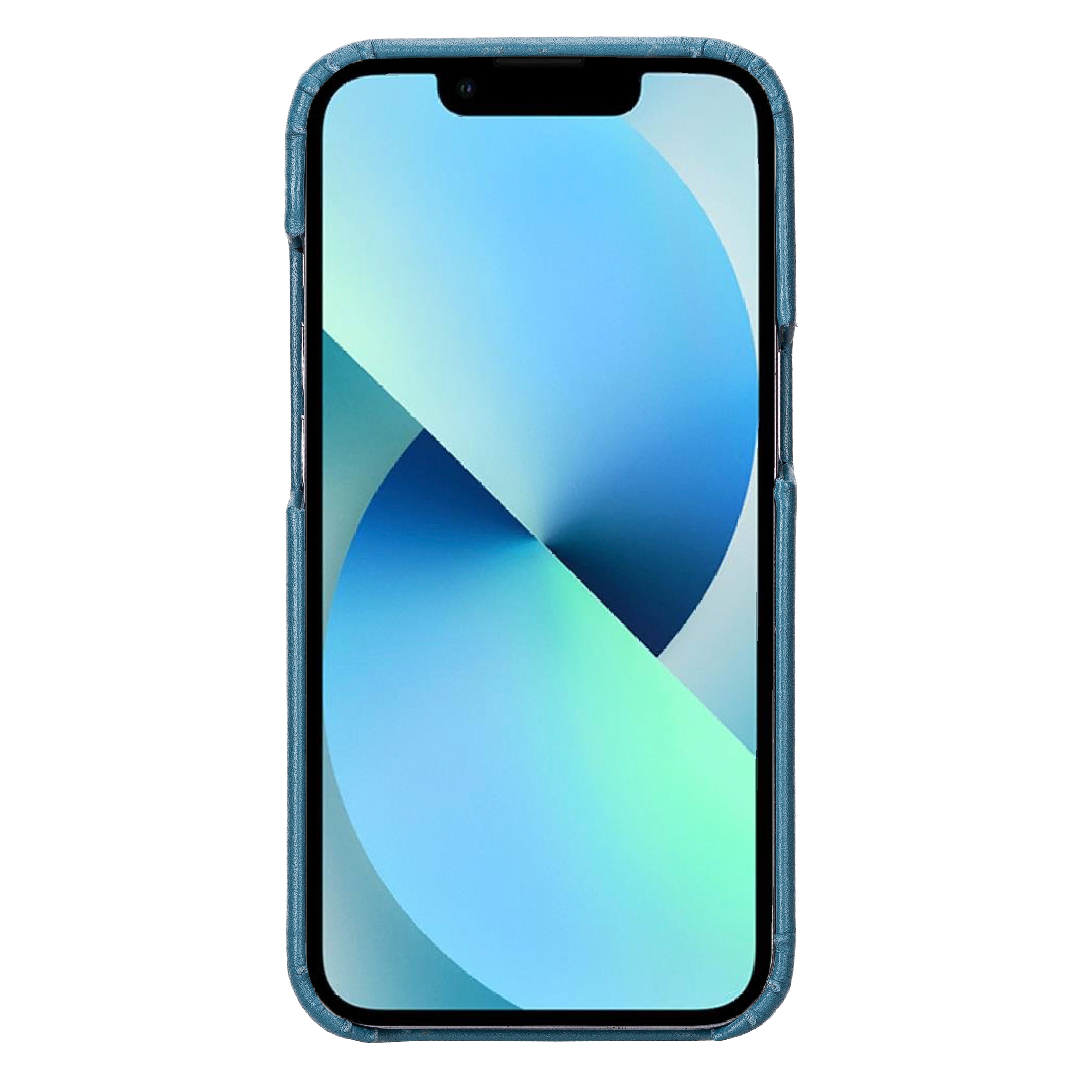 Coque arrière intégrale en cuir véritable pour iPhone 13 série F360