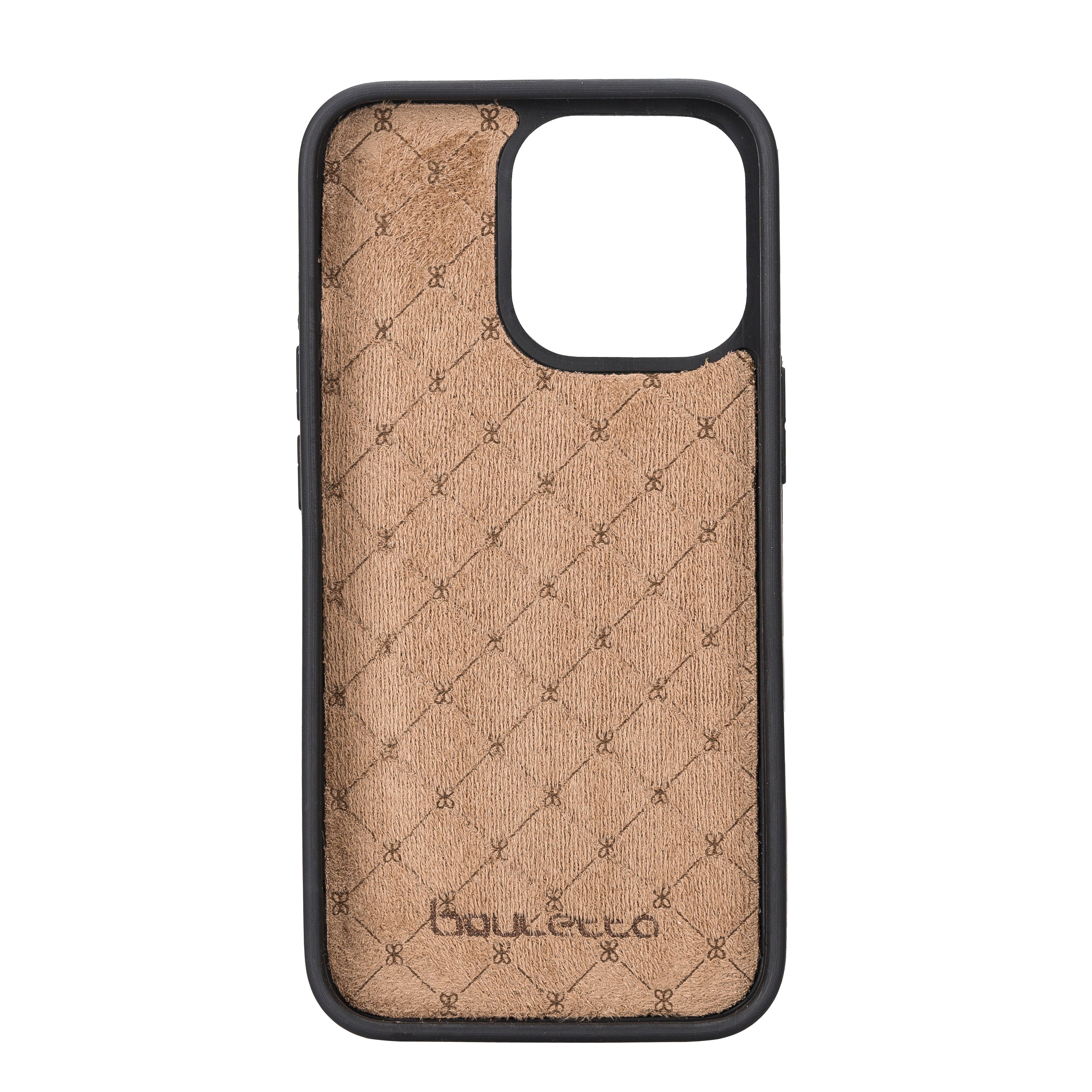 Coque arrière flexible en cuir véritable pour iPhone 13 Series avec porte-cartes