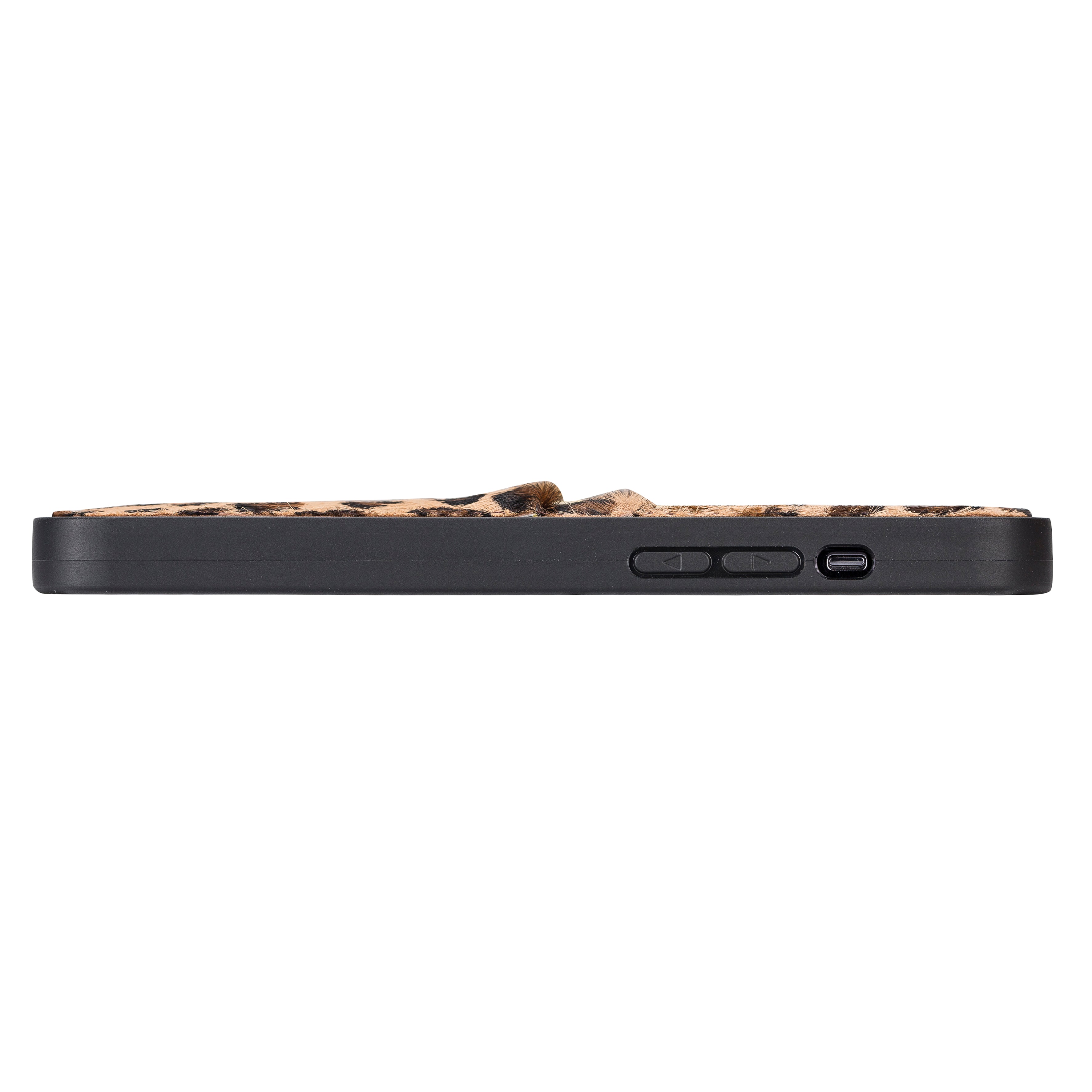 Coque arrière flexible en cuir véritable pour iPhone 13 Series avec porte-cartes