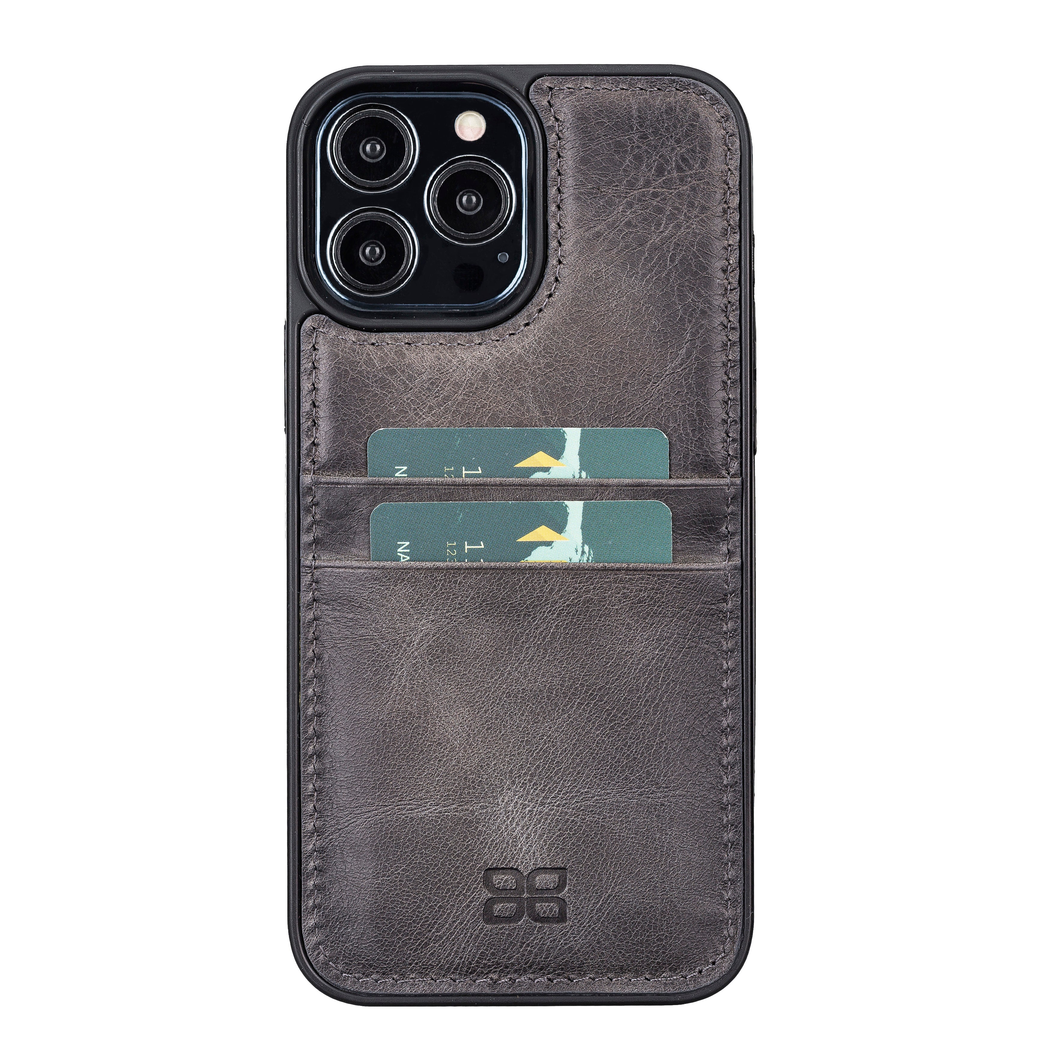iPhone 11 Series Genuine Leather Flex Back Cover with Card Holder