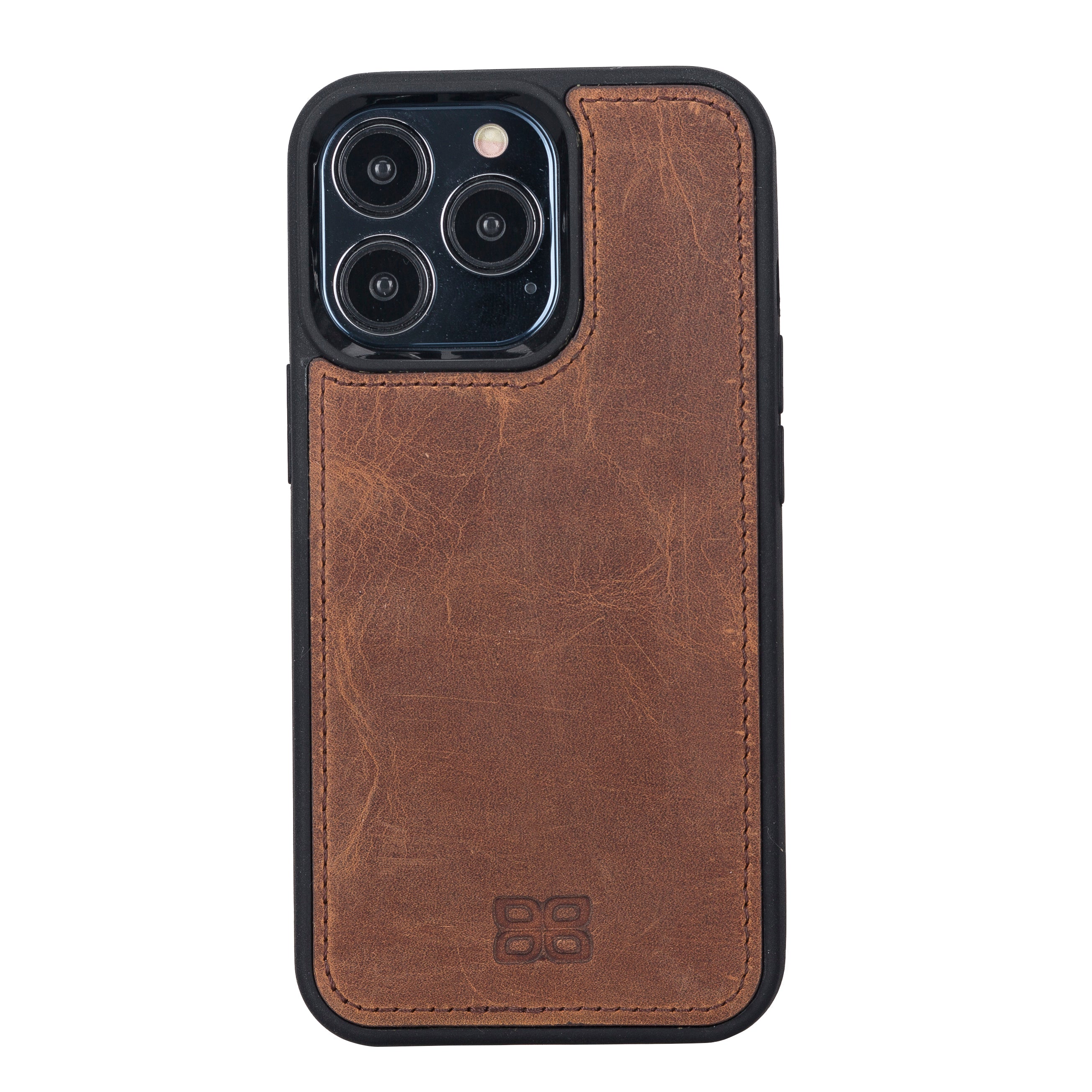 Coque arrière flexible en cuir véritable pour iPhone 13 Series