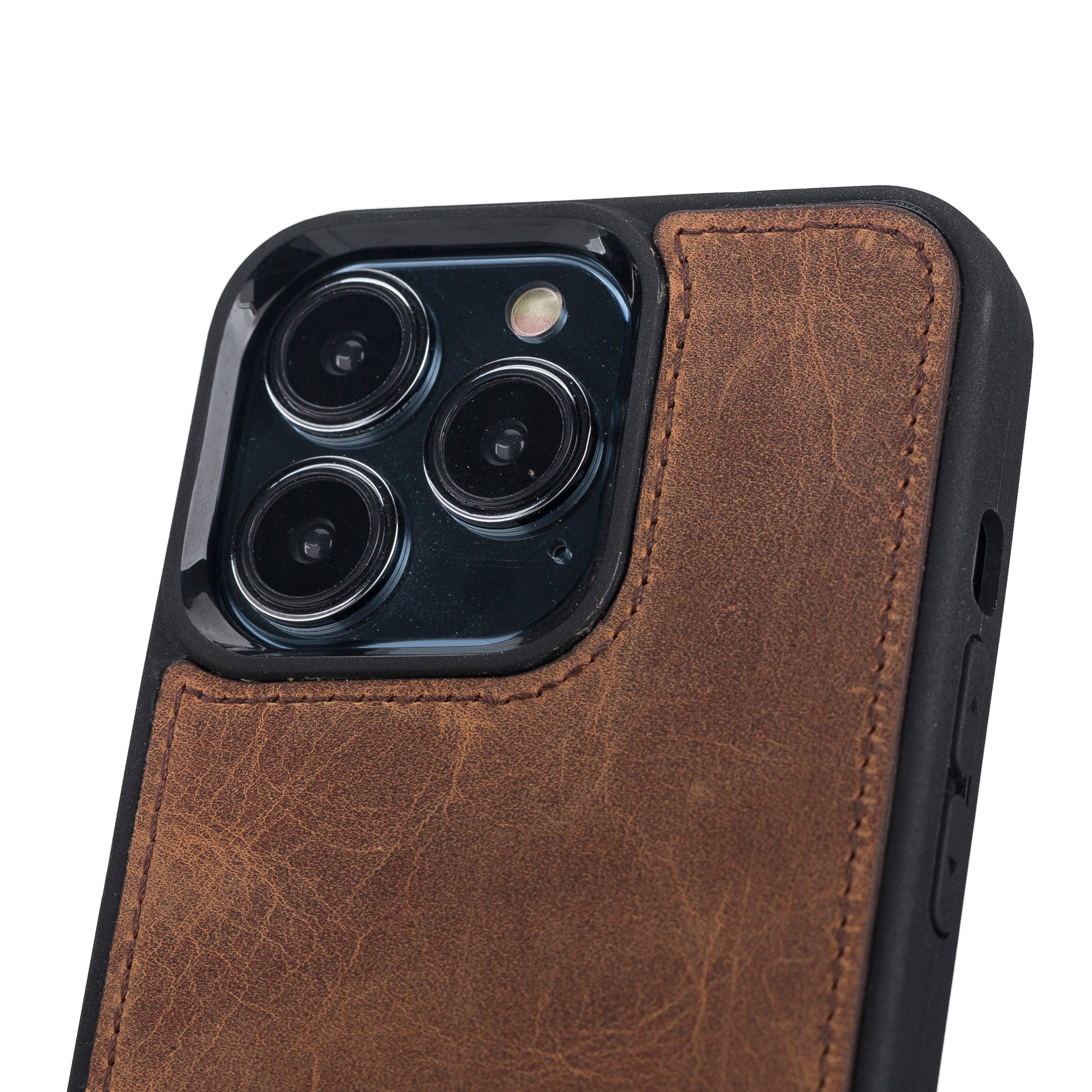 Coque arrière flexible en cuir véritable pour iPhone 13 Series