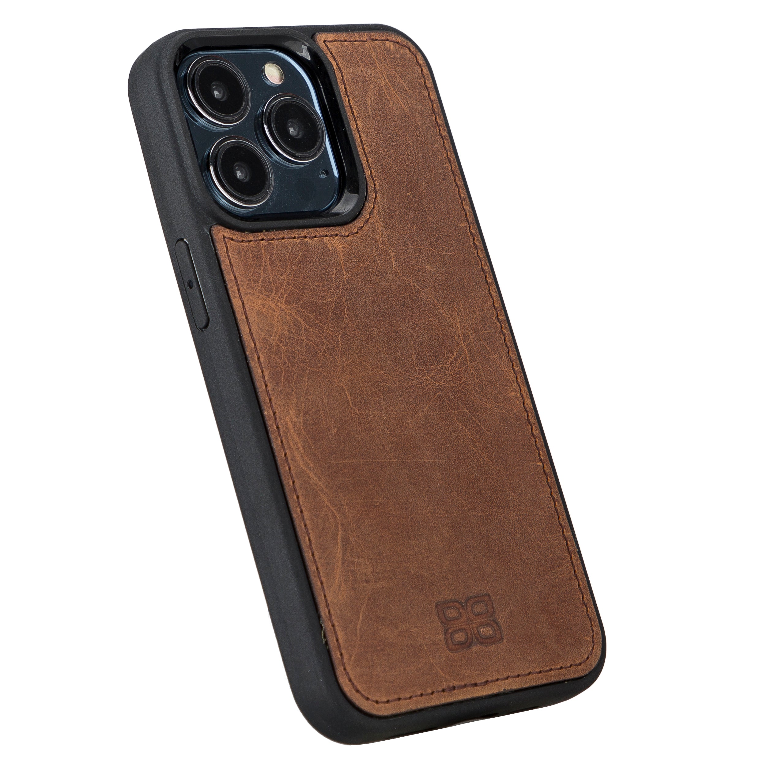 Coque arrière flexible en cuir véritable pour iPhone 13 Series