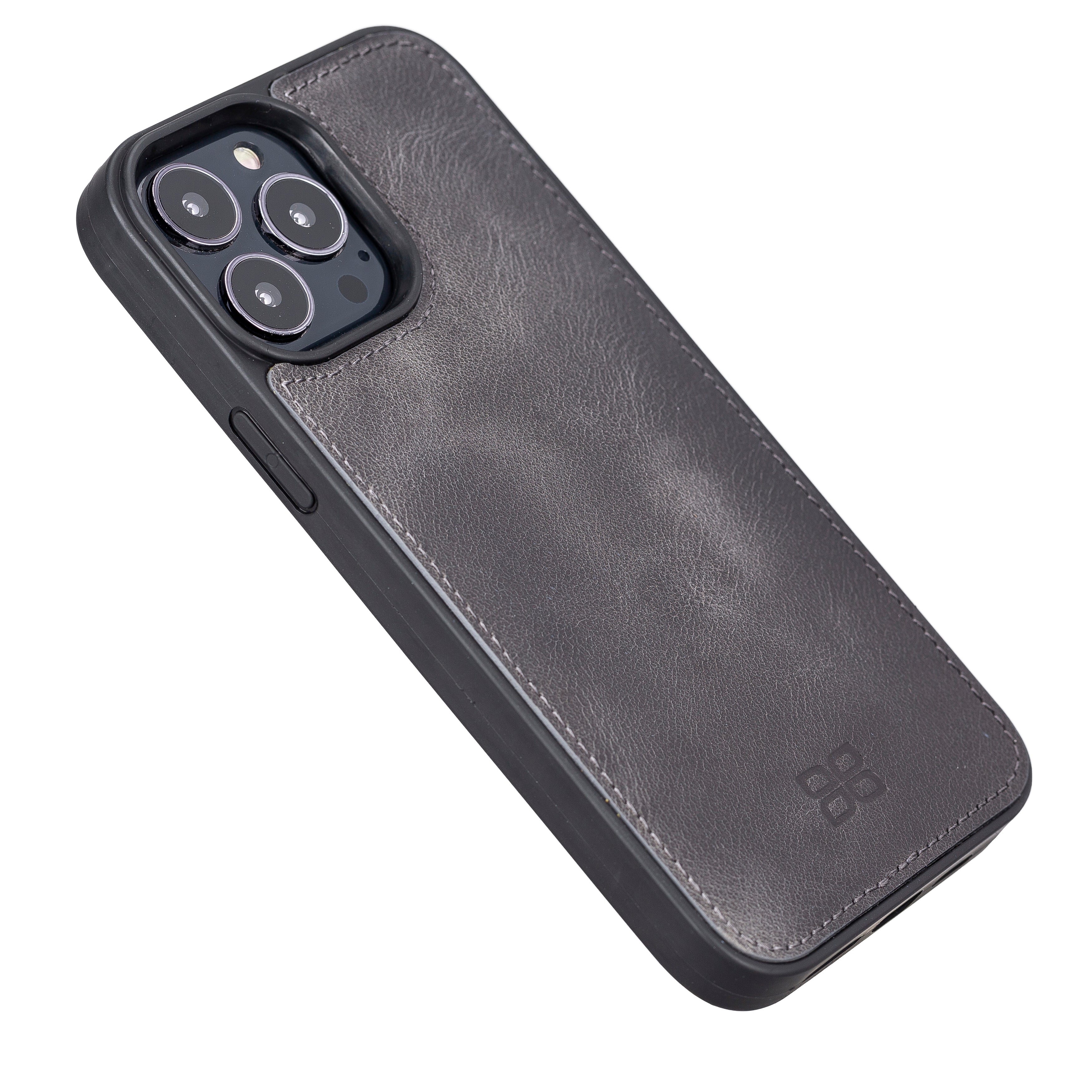Coque arrière flexible en cuir véritable pour iPhone 13 Series