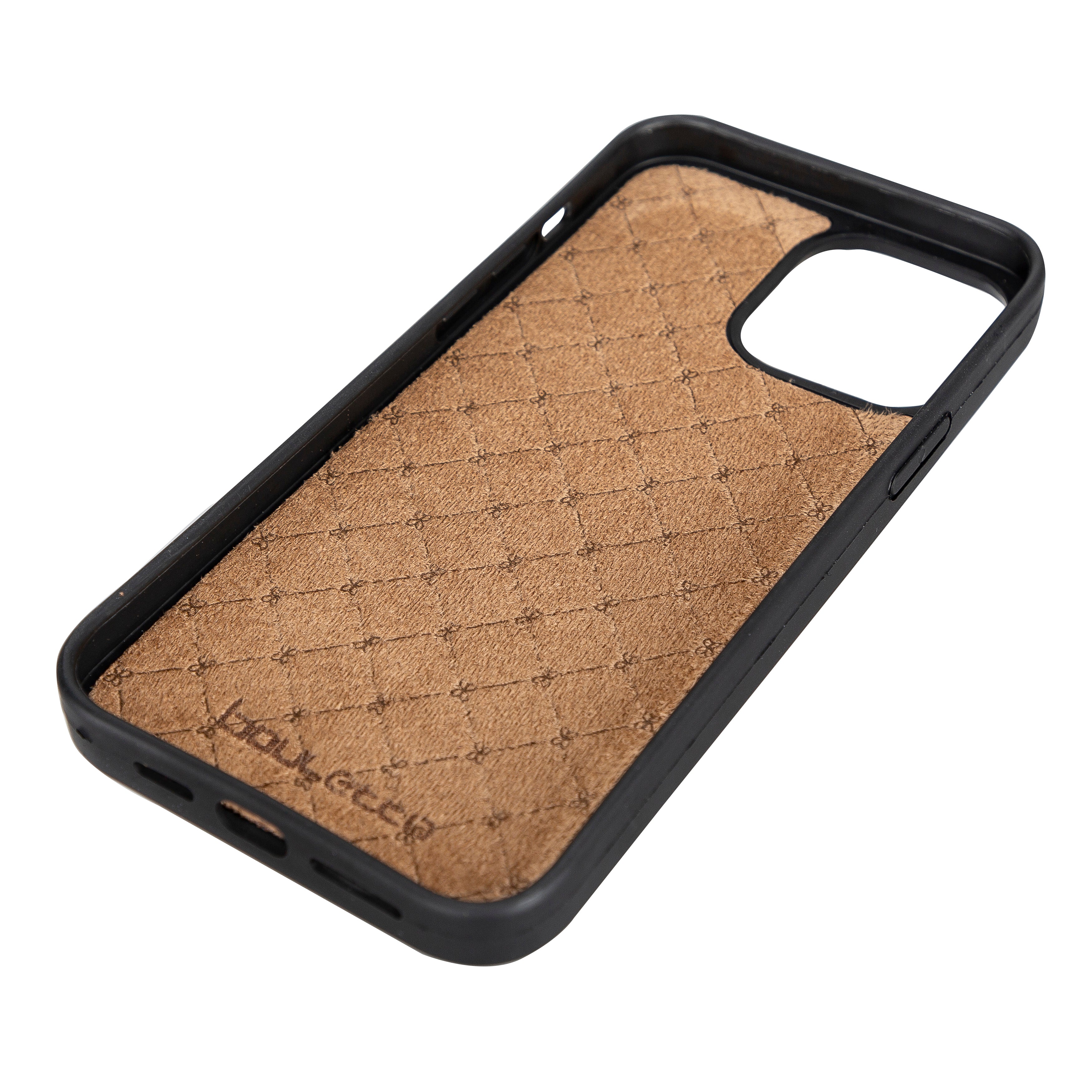 Coque arrière flexible en cuir véritable pour iPhone 13 Series