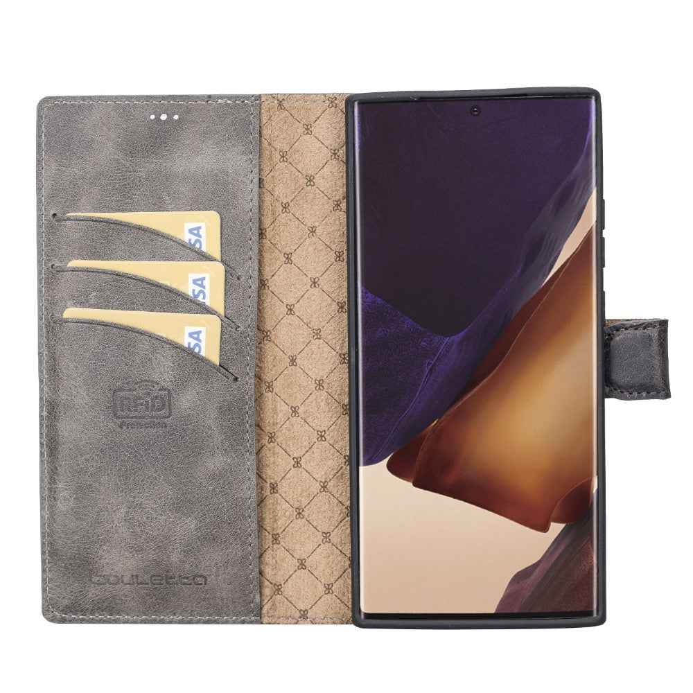 Samsung Galaxy Note 10 Series Genuine Leather Detachble Wallet Case