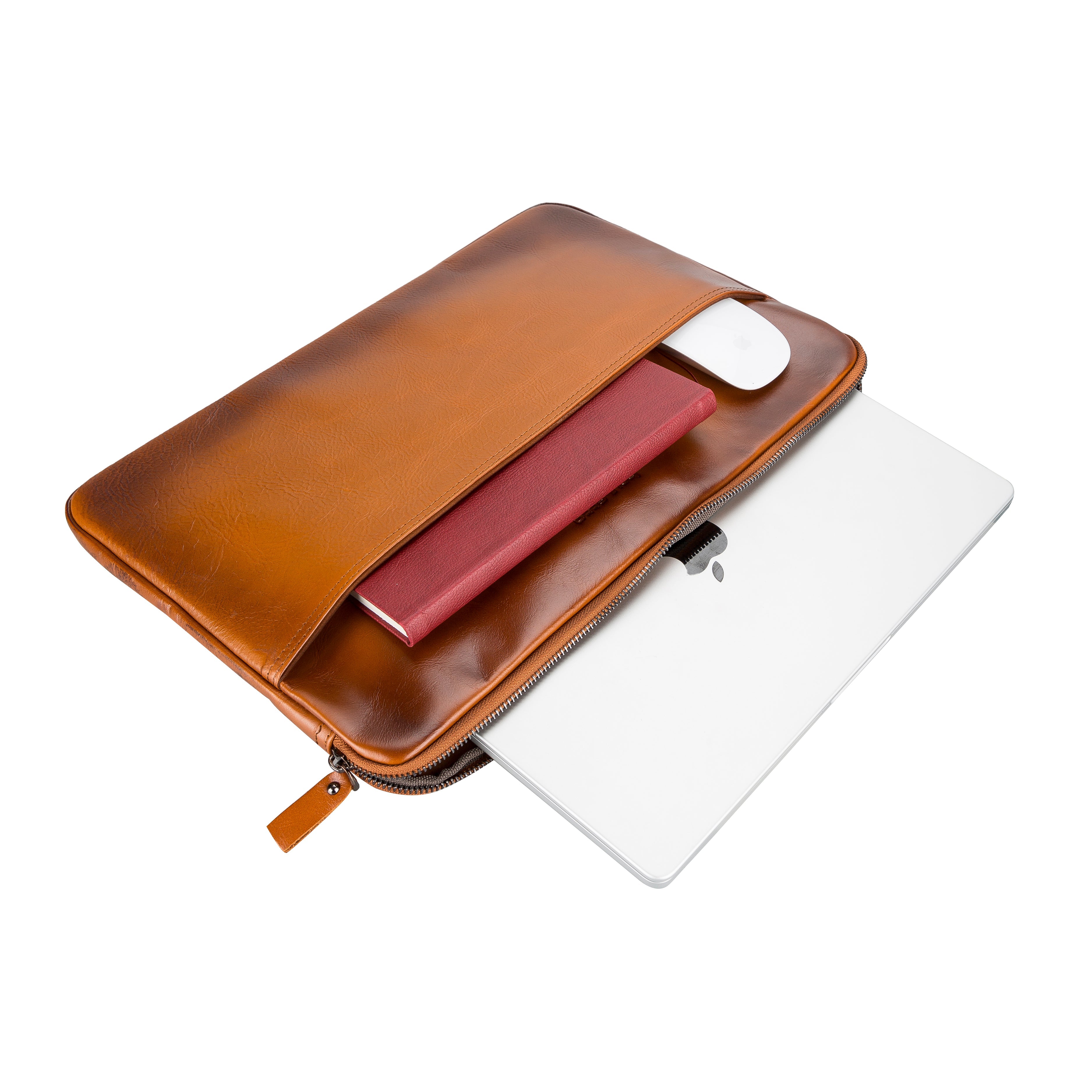 Awe Leather Tablet Sleeve with Suede Lining – Fits 12" to 16" Devices