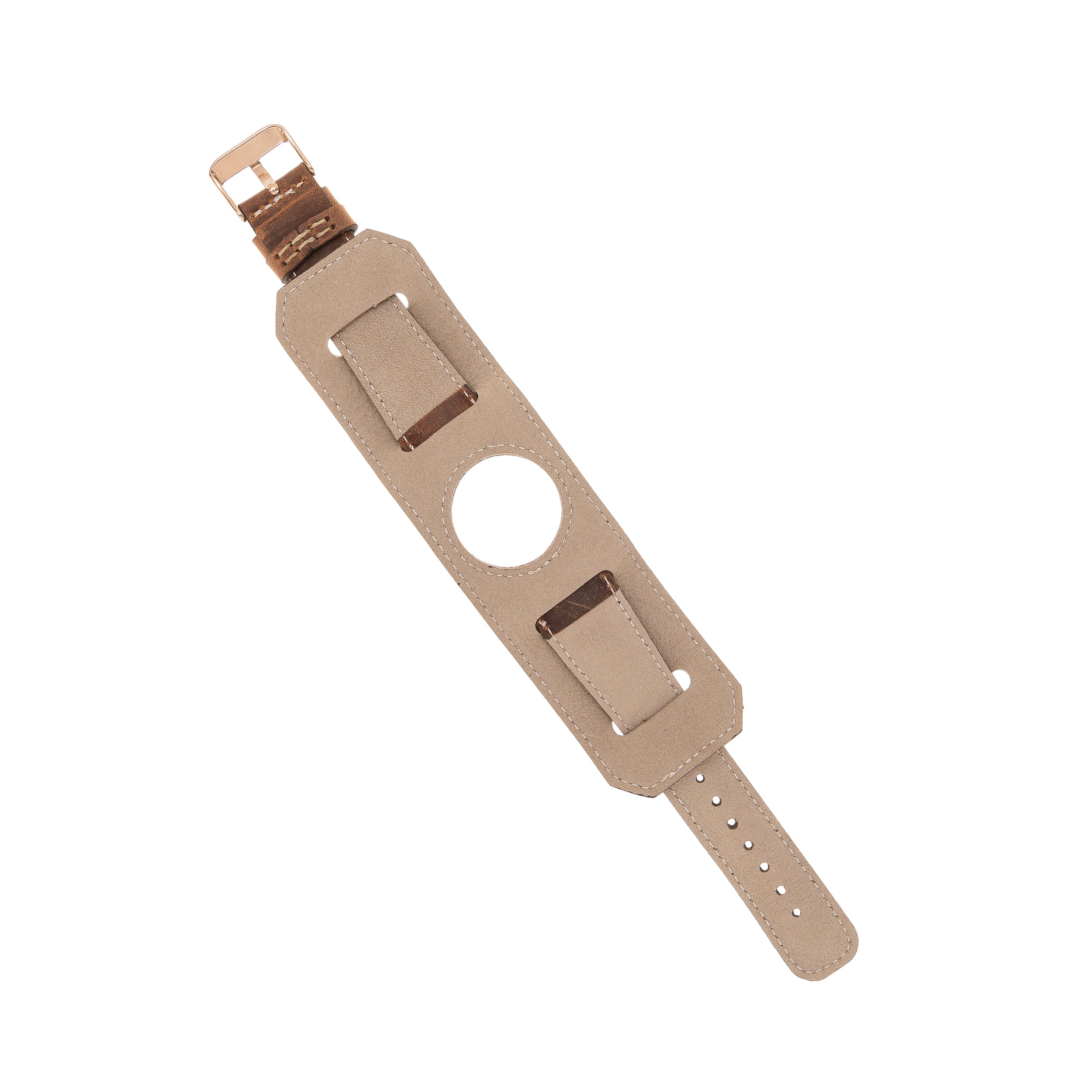 Antic Brown Cuff Apple iWatch Genuine Leather Watch Band