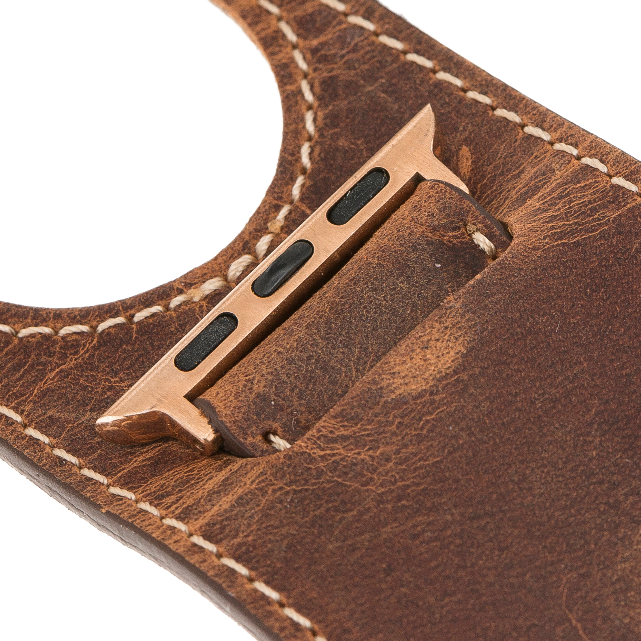 Antic Brown Cuff Apple iWatch Genuine Leather Watch Band