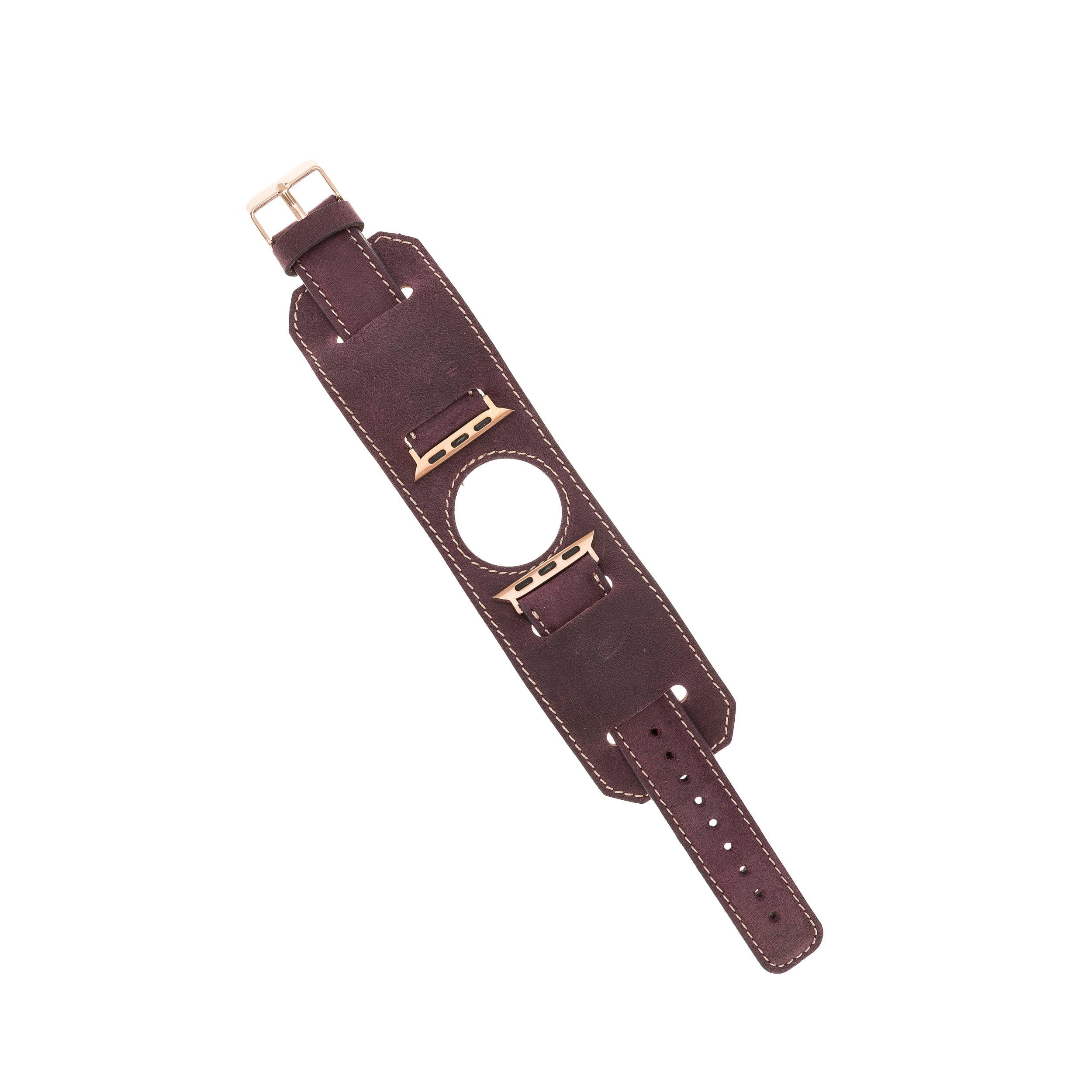 Purple Cuff Apple iWatch Genuine Leather Watch Band