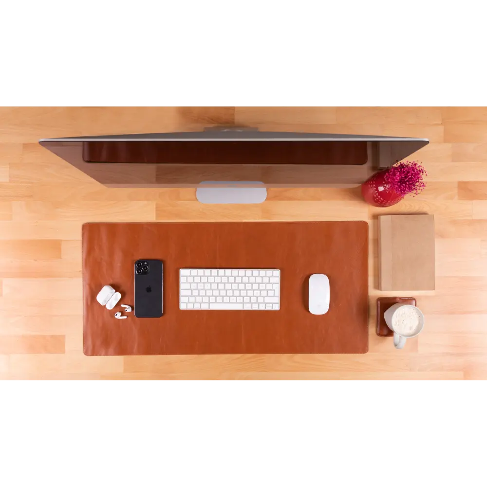 Leather Natural Desk Mat (37 cm x 80 cm)