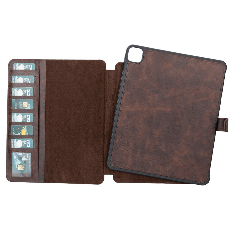Eto iPad Pro 11" genuine leather wallet case with card slots