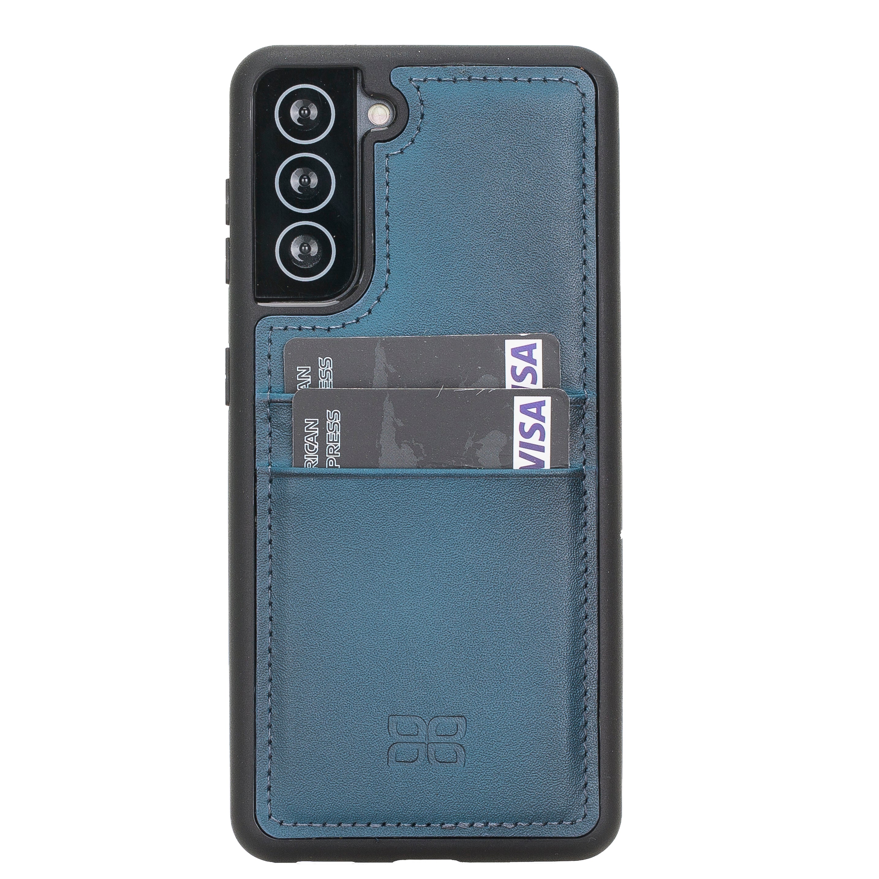 Samsung Galaxy S21 Series Genuine Leather Flex Back Cover with Card Holder