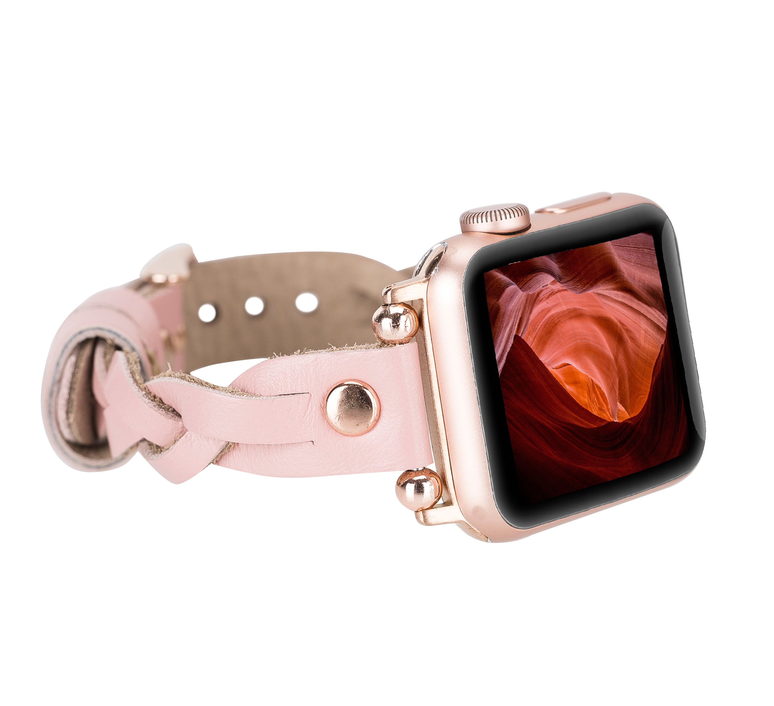 Wanda Braided Fitbit Genuine Leather Watch Band