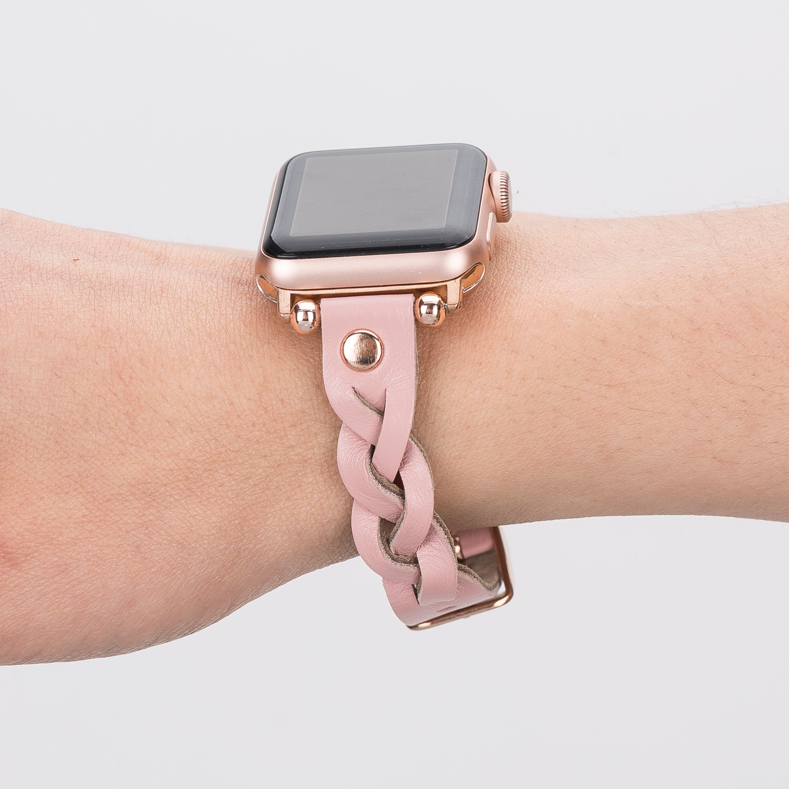 Wanda Braided Fitbit Genuine Leather Watch Band