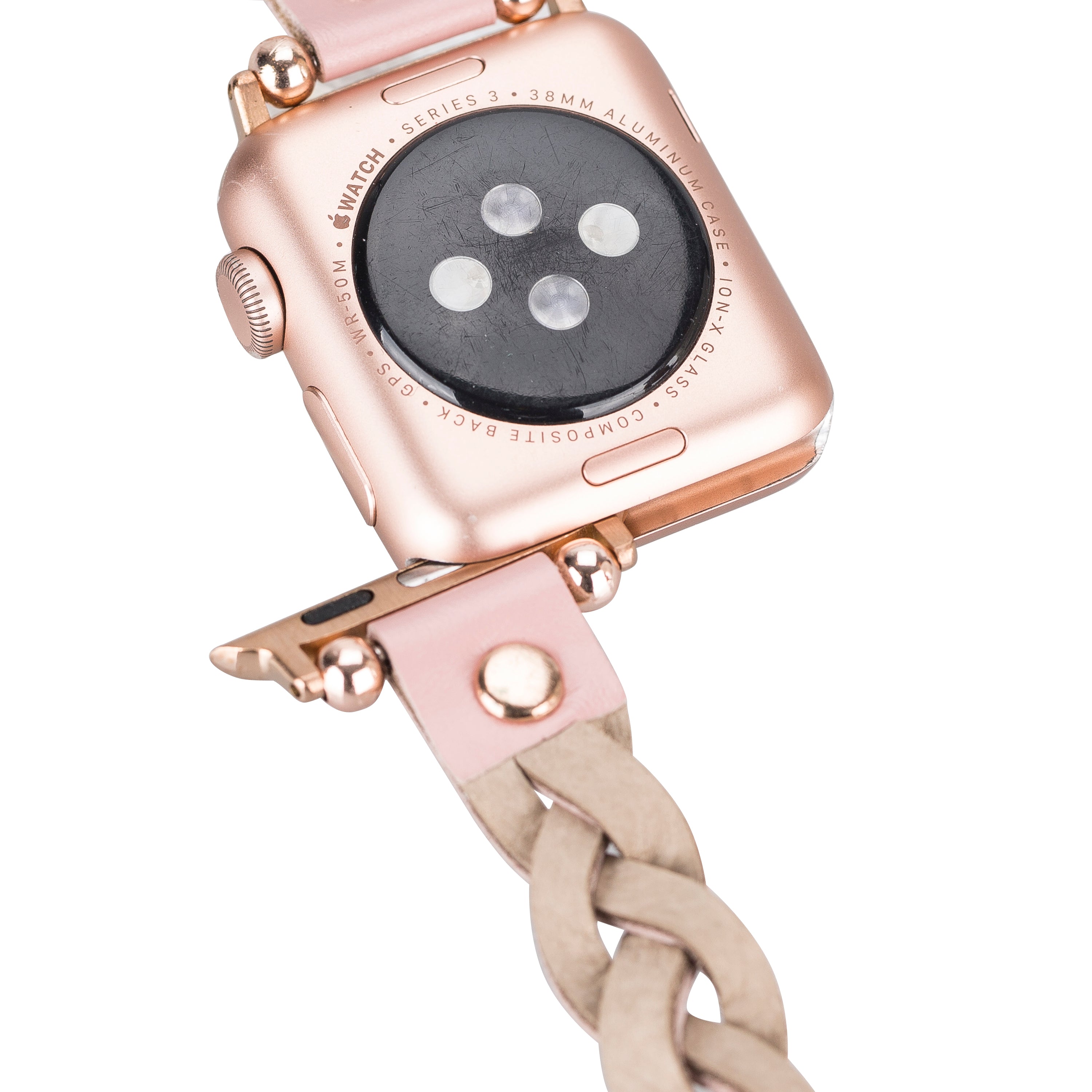 Wanda Braided Fitbit Genuine Leather Watch Band