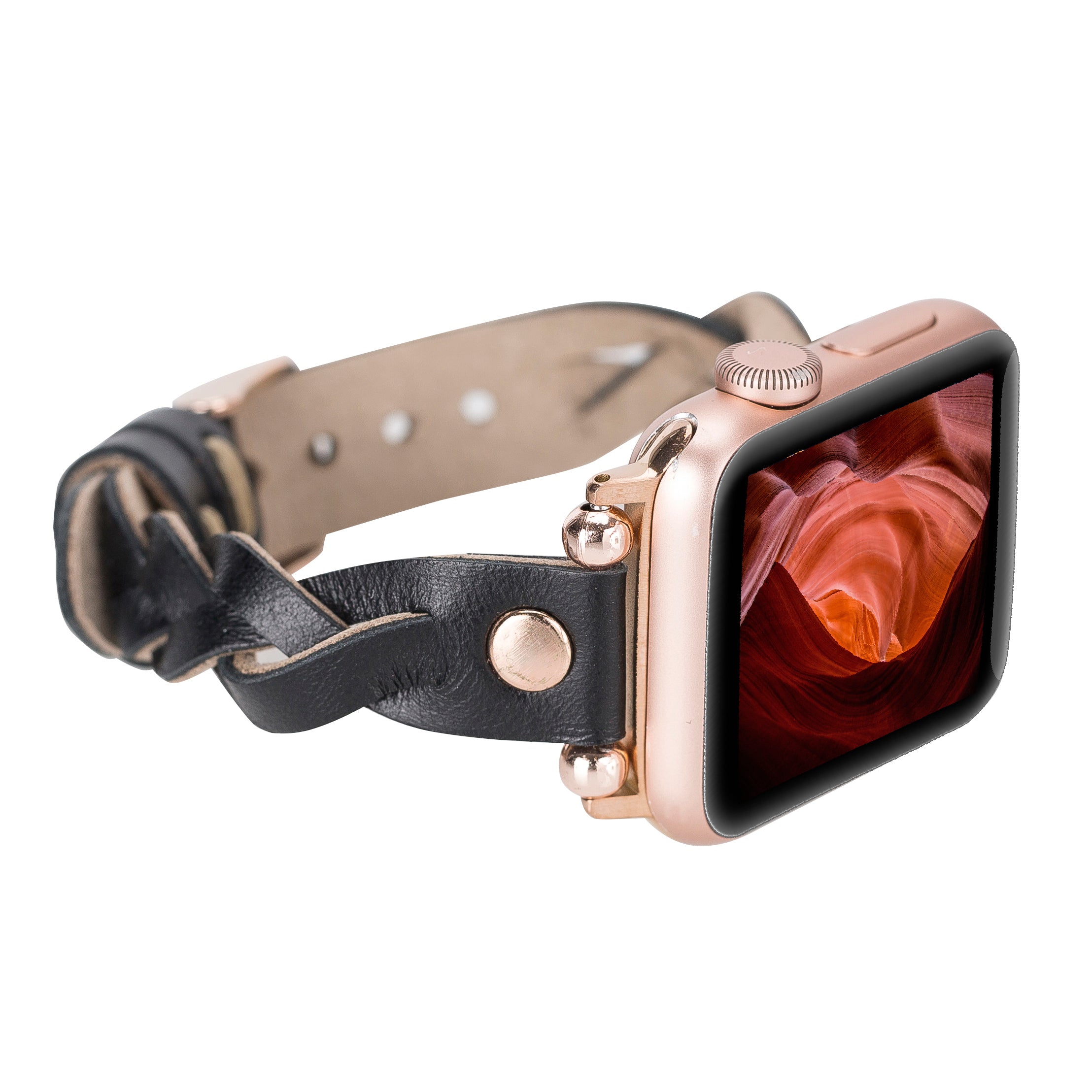 Wanda Braided Fitbit Genuine Leather Watch Band