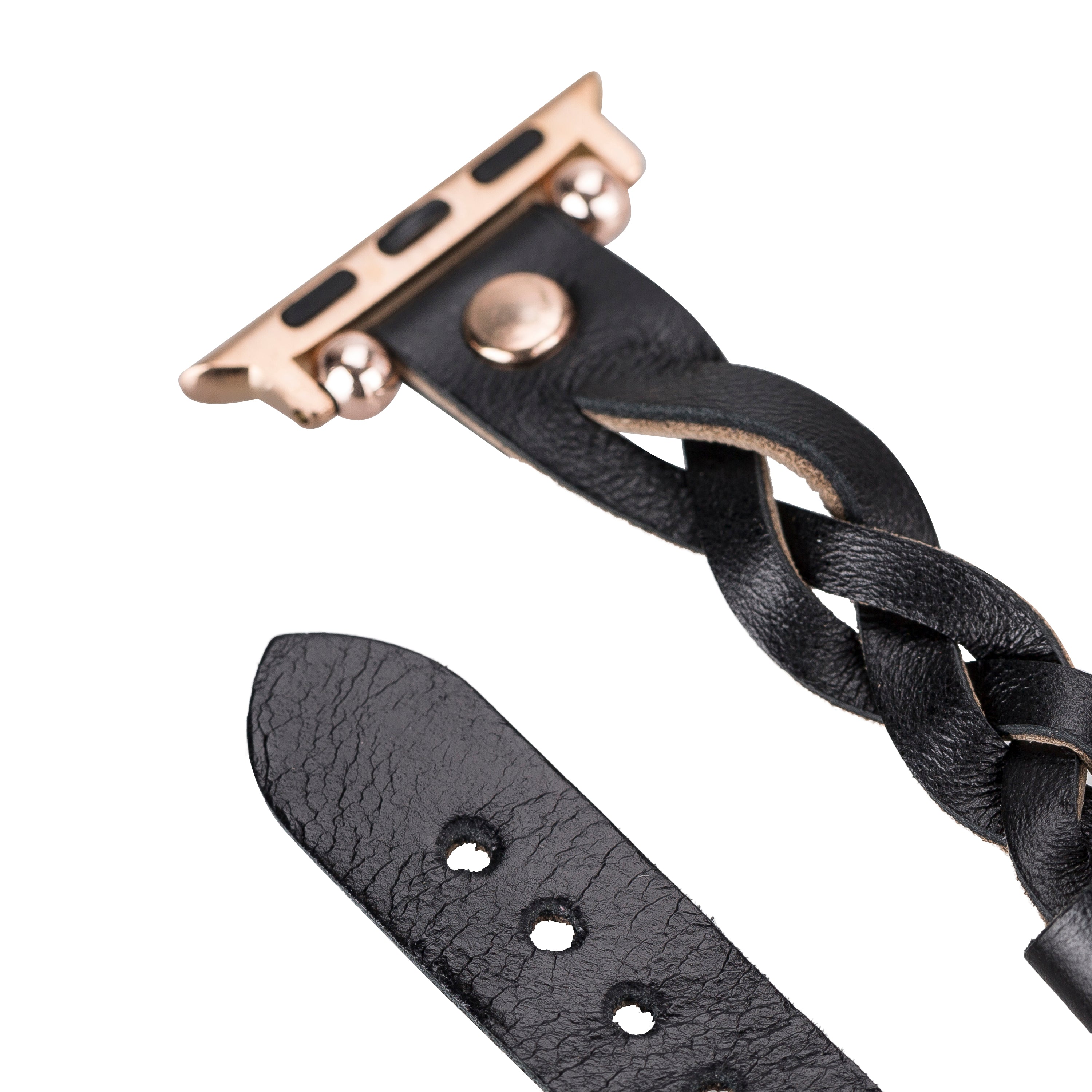 Wanda Braided Fitbit Genuine Leather Watch Band
