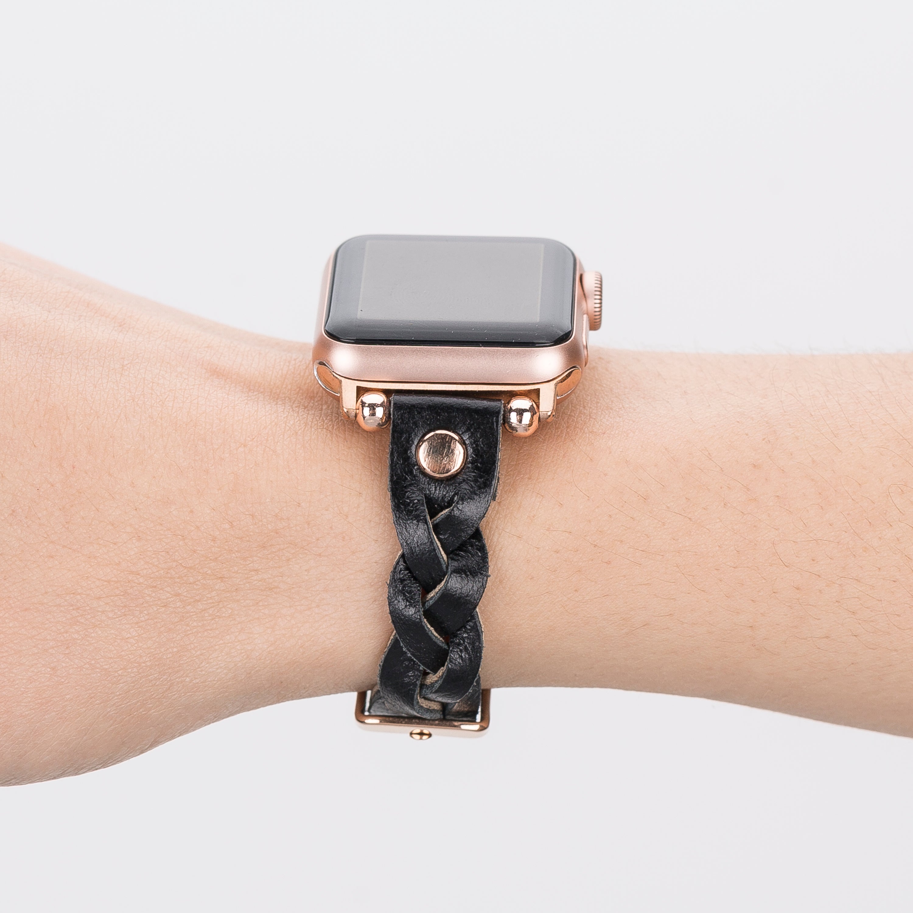 Wanda Braided Fitbit Genuine Leather Watch Band