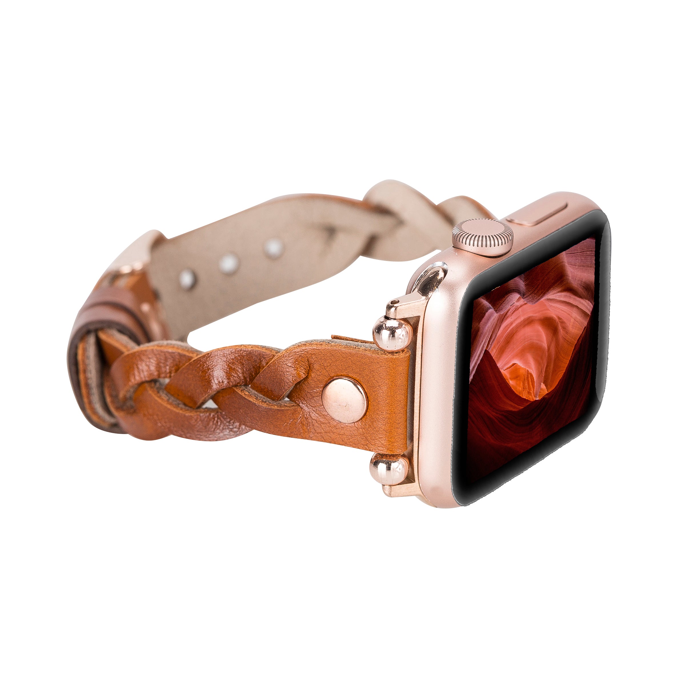 Wanda Braided Apple iWatch Genuine Leather Watch Band