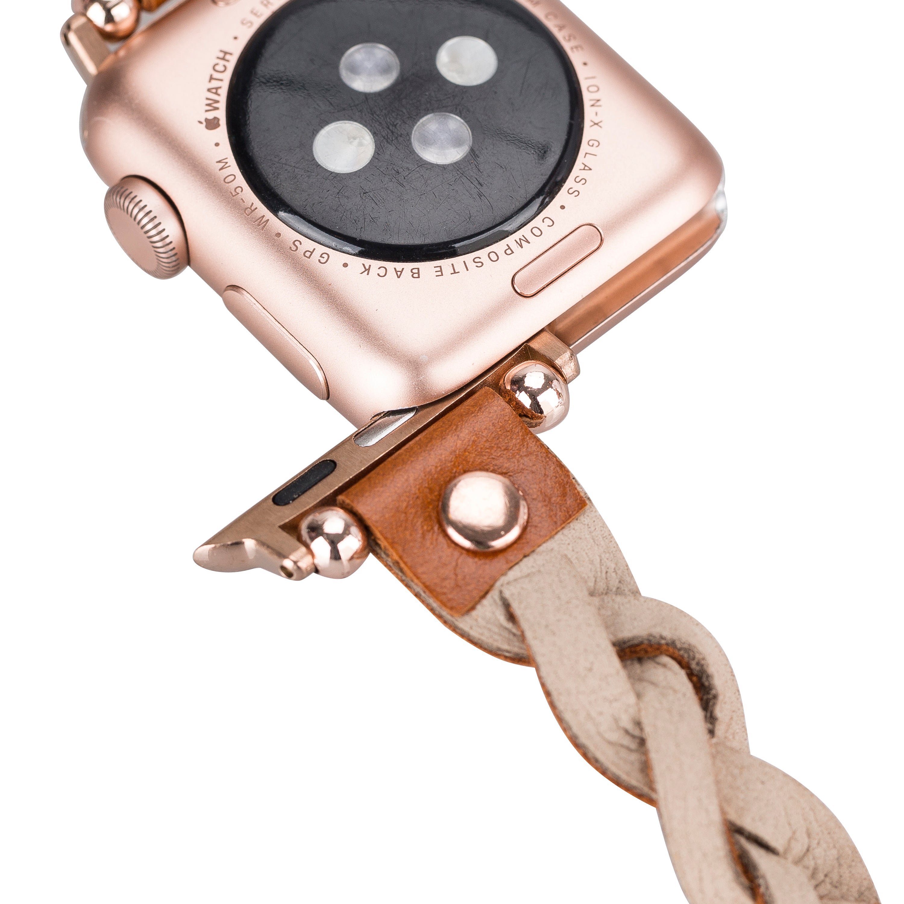 Wanda Braided Fitbit Genuine Leather Watch Band