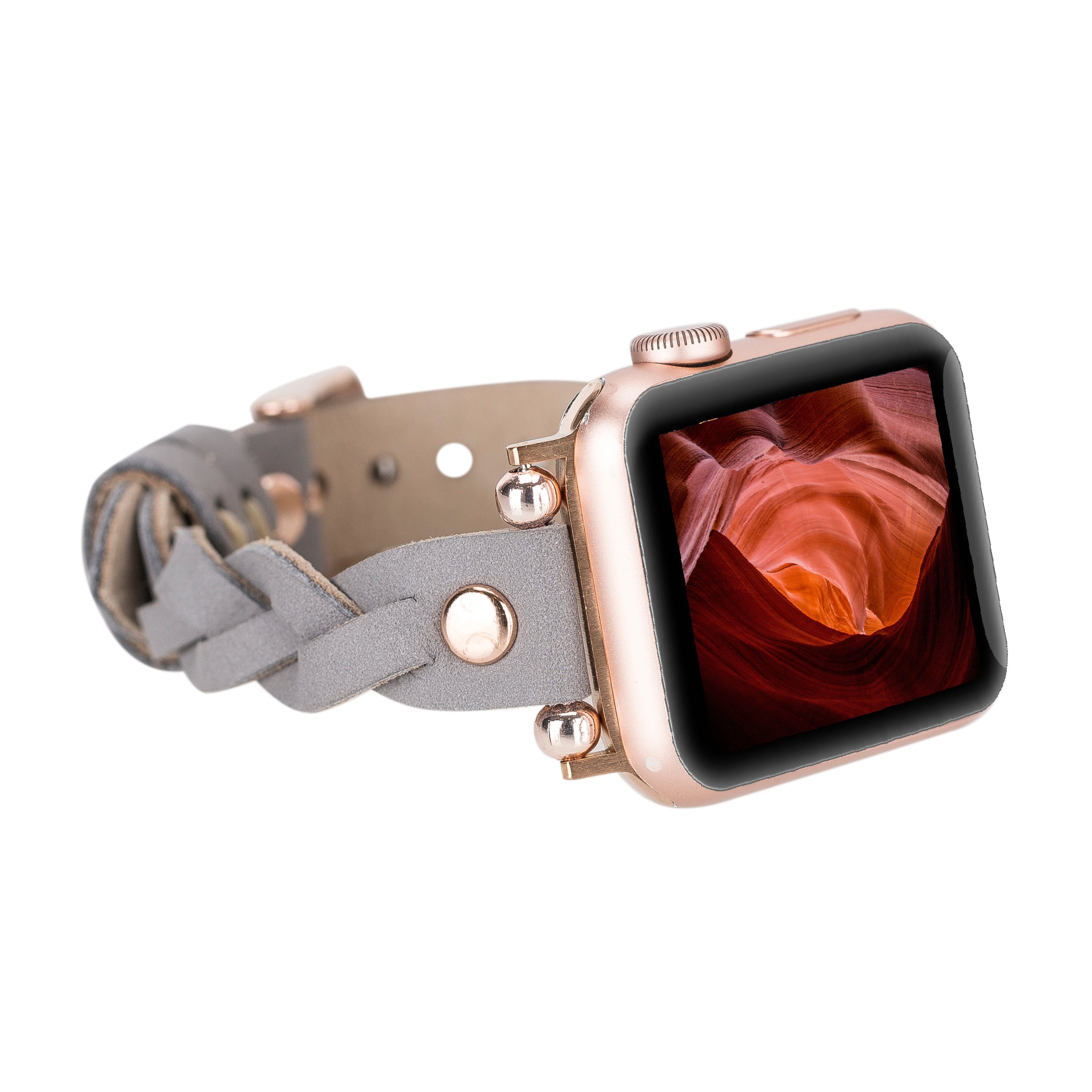 Wanda Braided Apple iWatch Genuine Leather Watch Band