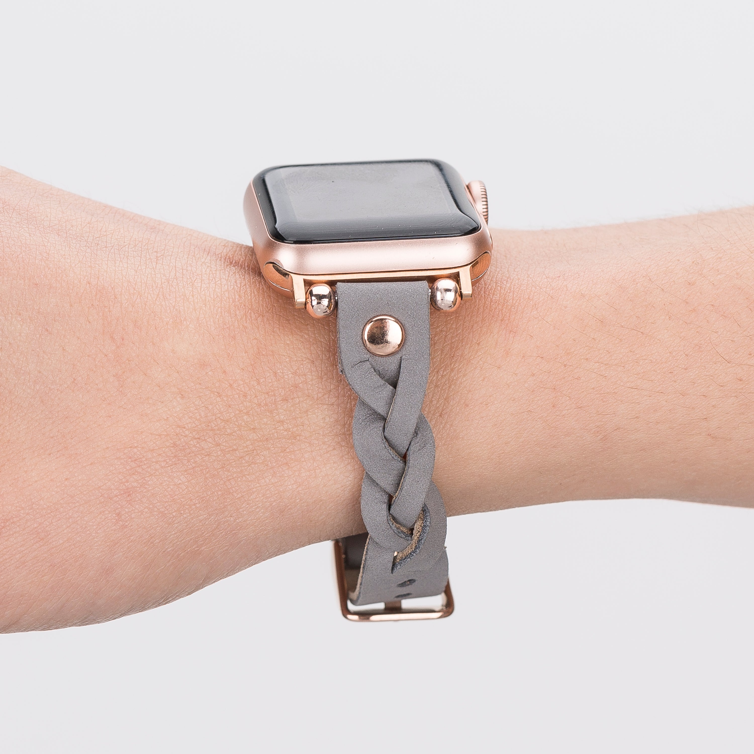 Wanda Braided Fitbit Genuine Leather Watch Band