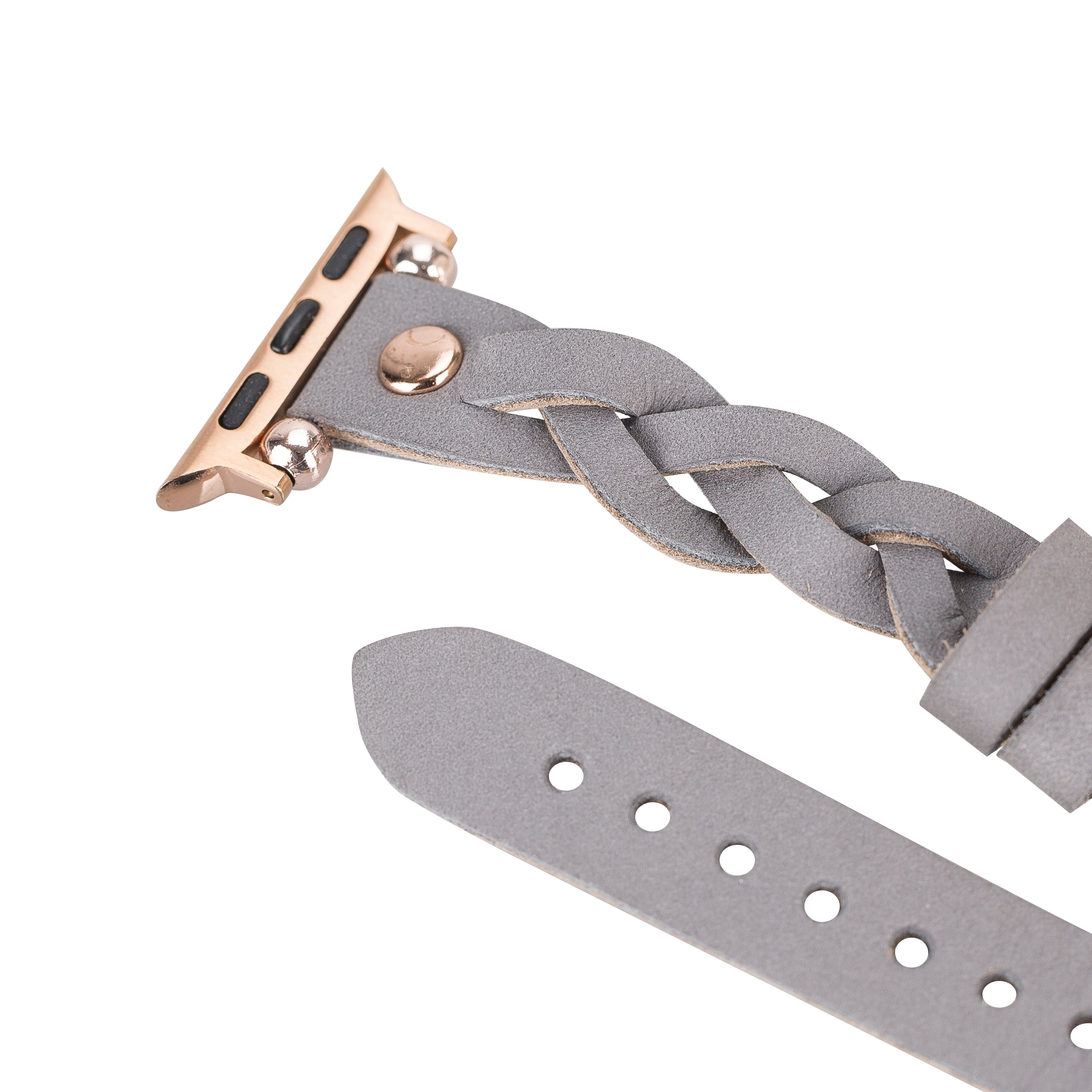 Wanda Braided Fitbit Genuine Leather Watch Band