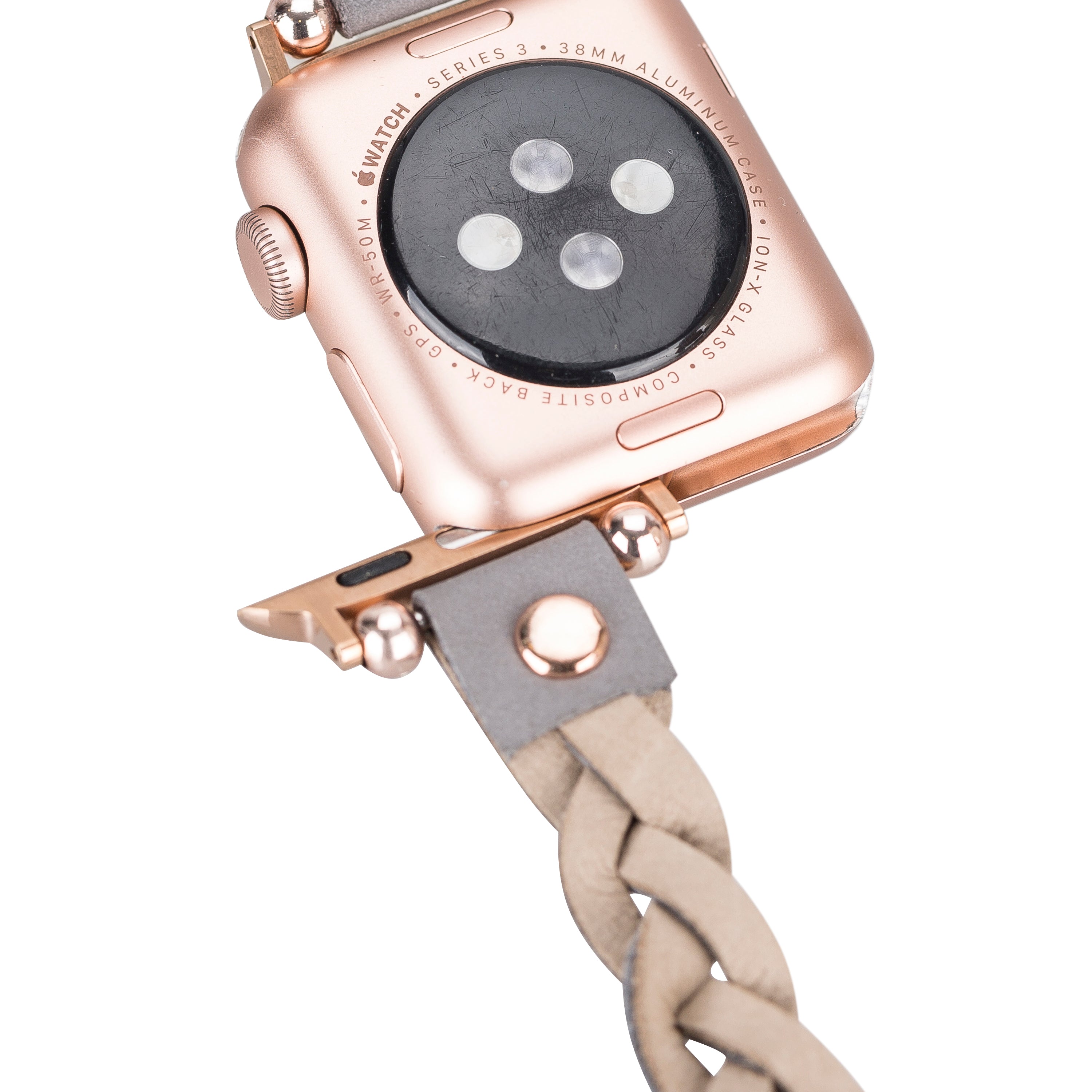 Wanda Braided Fitbit Genuine Leather Watch Band