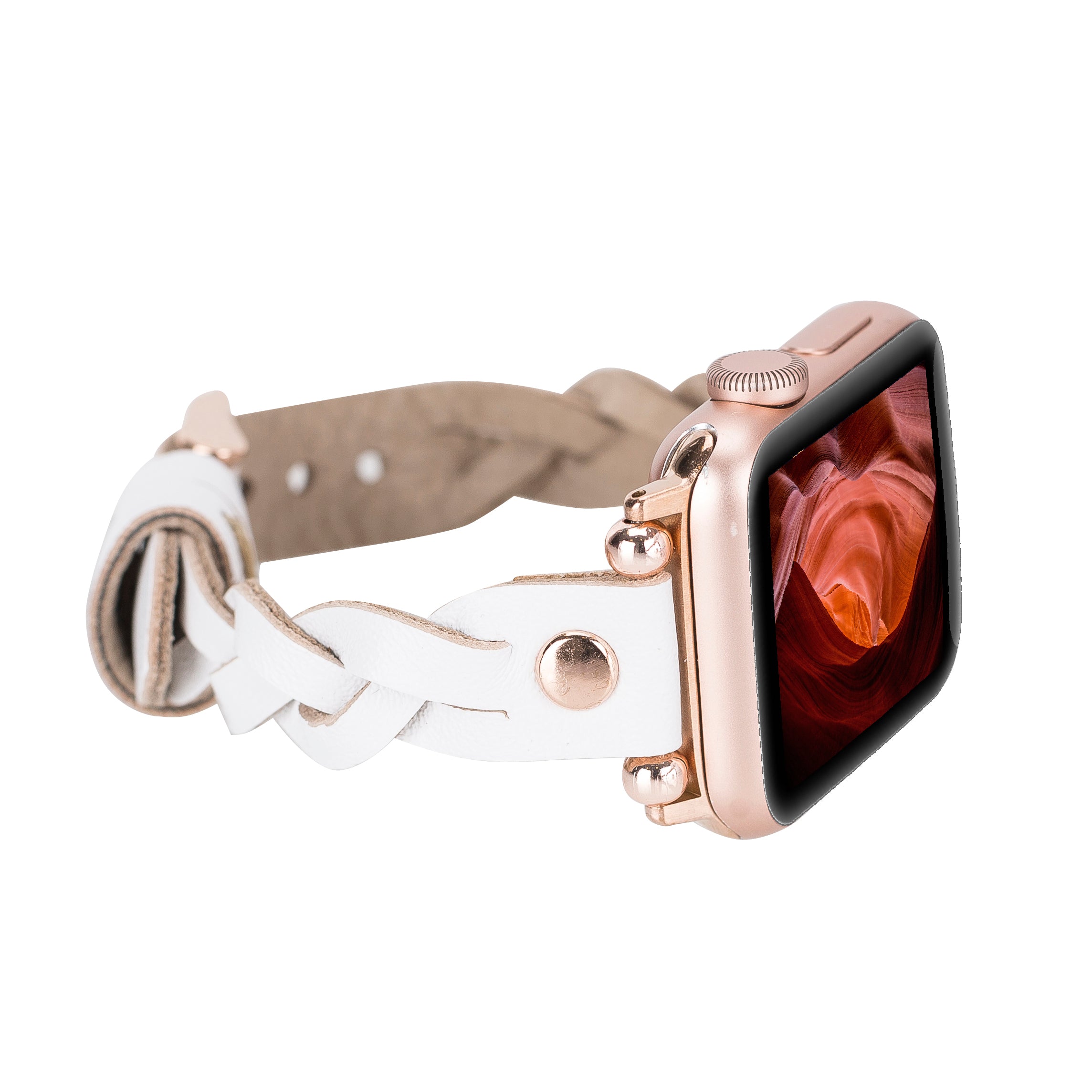 Wanda Braided Apple iWatch Genuine Leather Watch Band