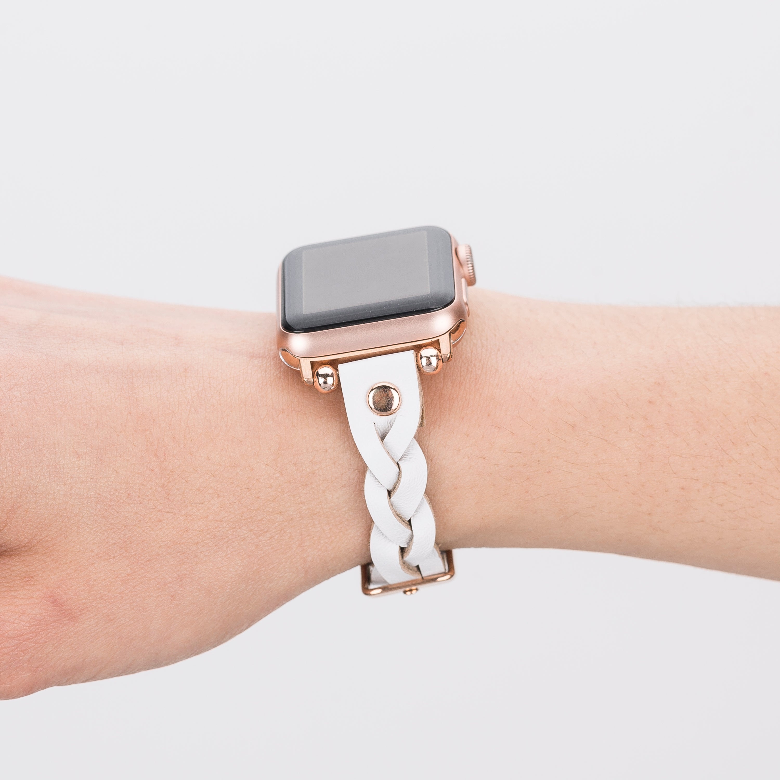 Wanda Braided Fitbit Genuine Leather Watch Band