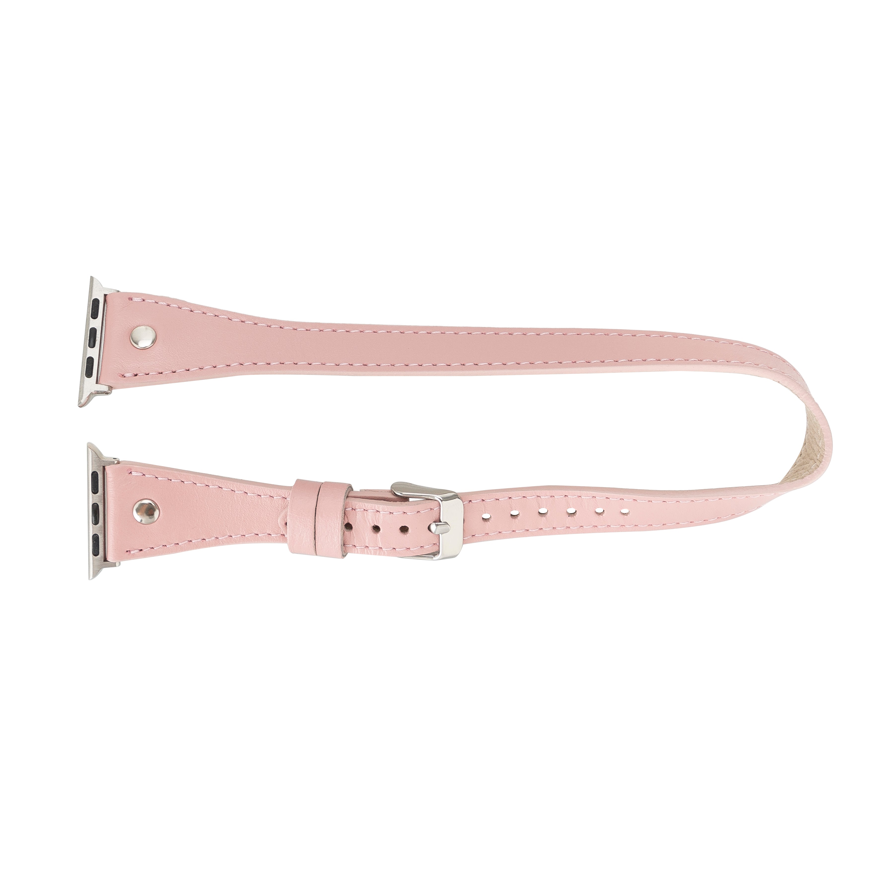 Bracelet de montre Hector en cuir véritable à double tour pour Apple iWatch
