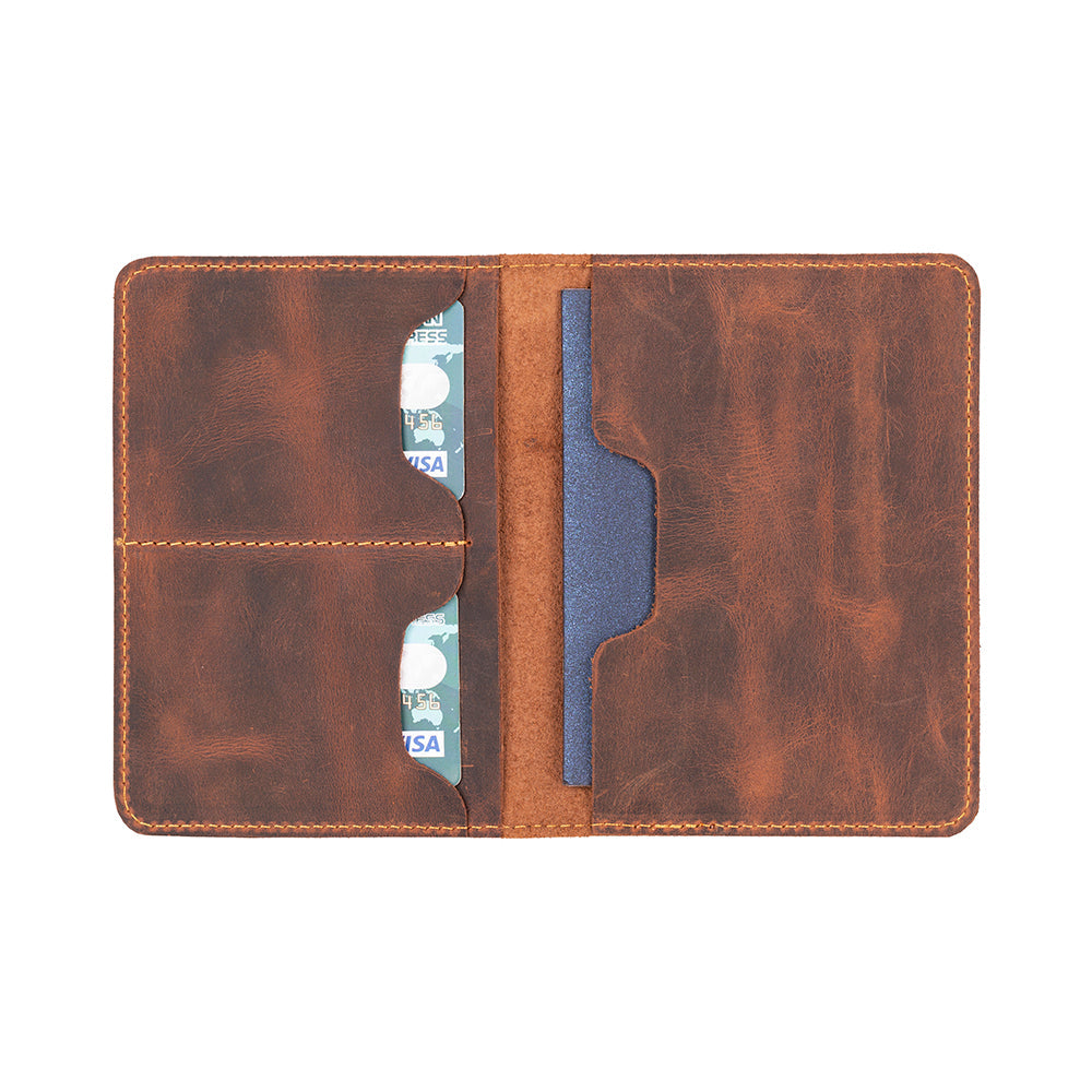 Portefeuille passeport en cuir Viaggio