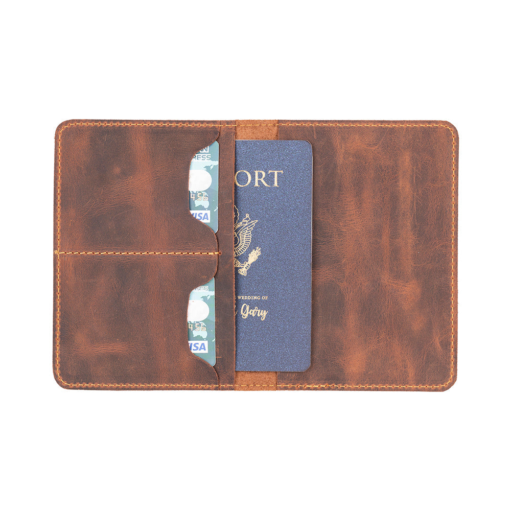 Portefeuille passeport en cuir Viaggio
