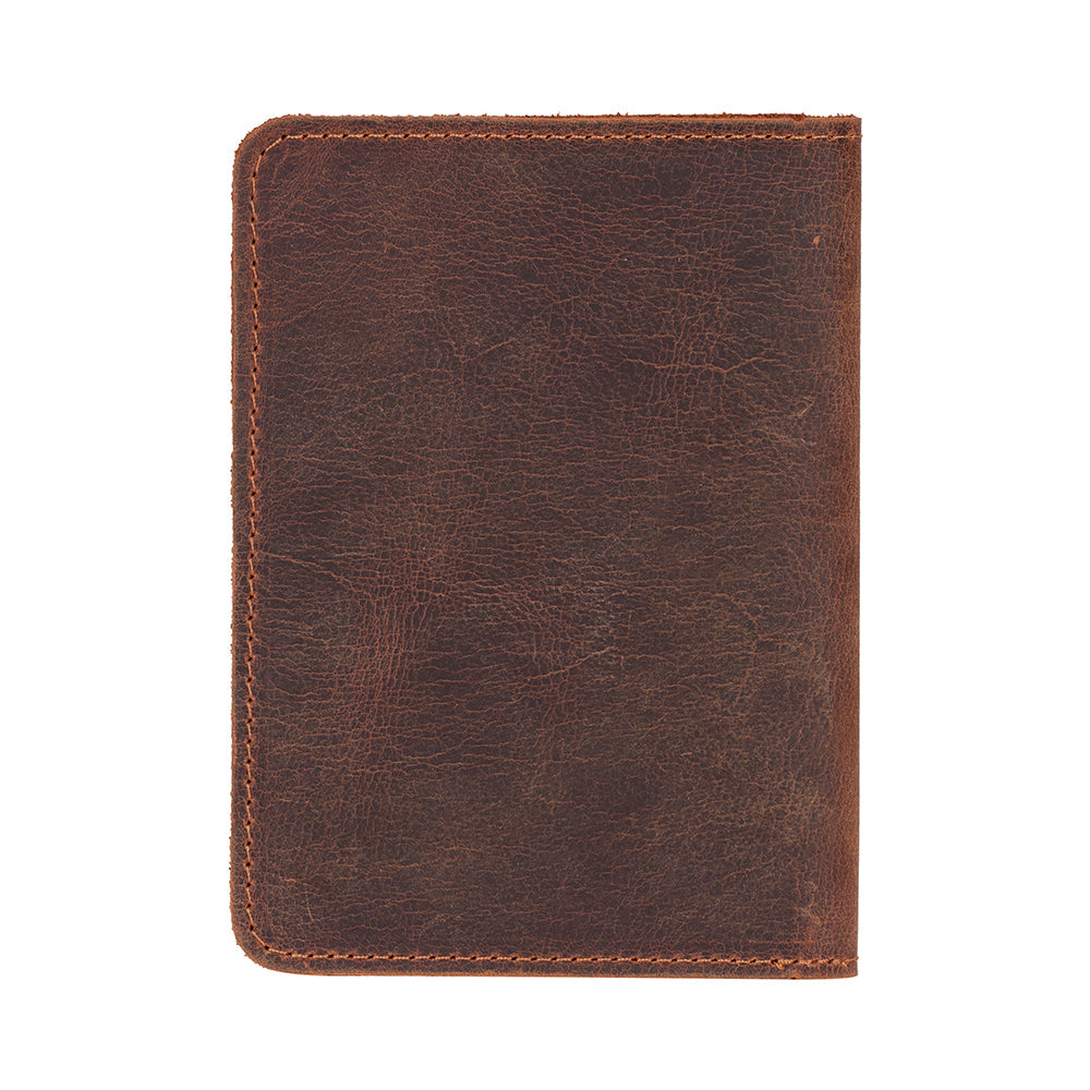 Portefeuille pour passeport en cuir véritable Orbion