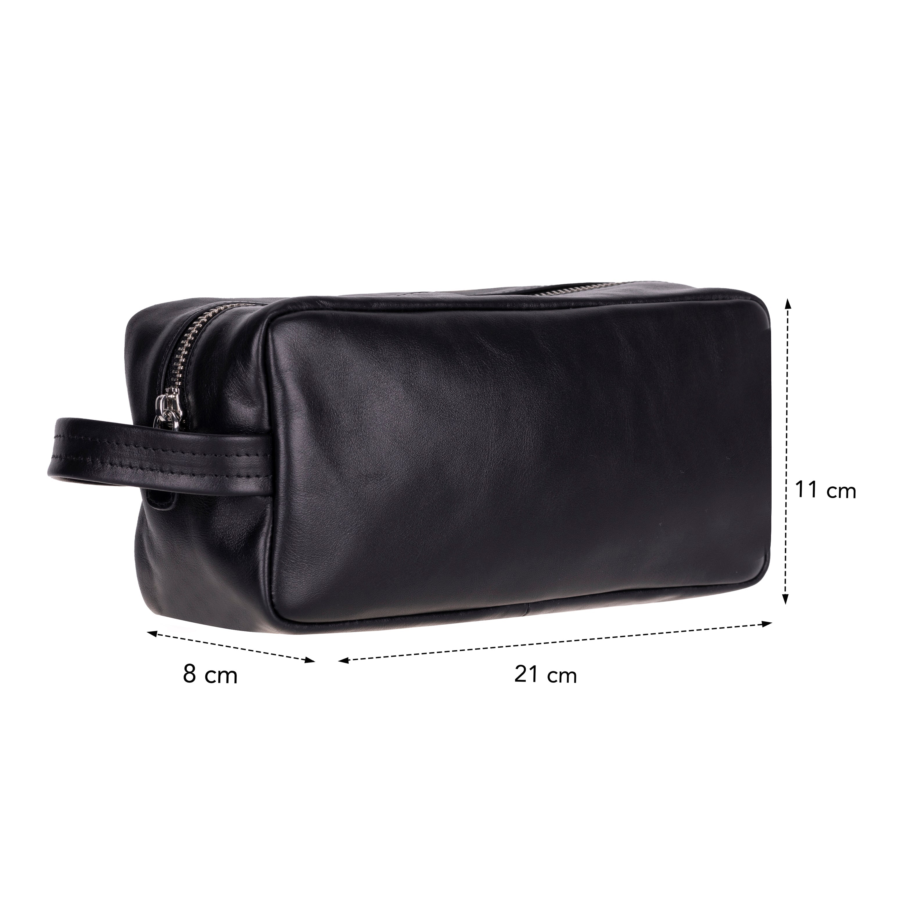 Trousse de toilette Biel en cuir véritable