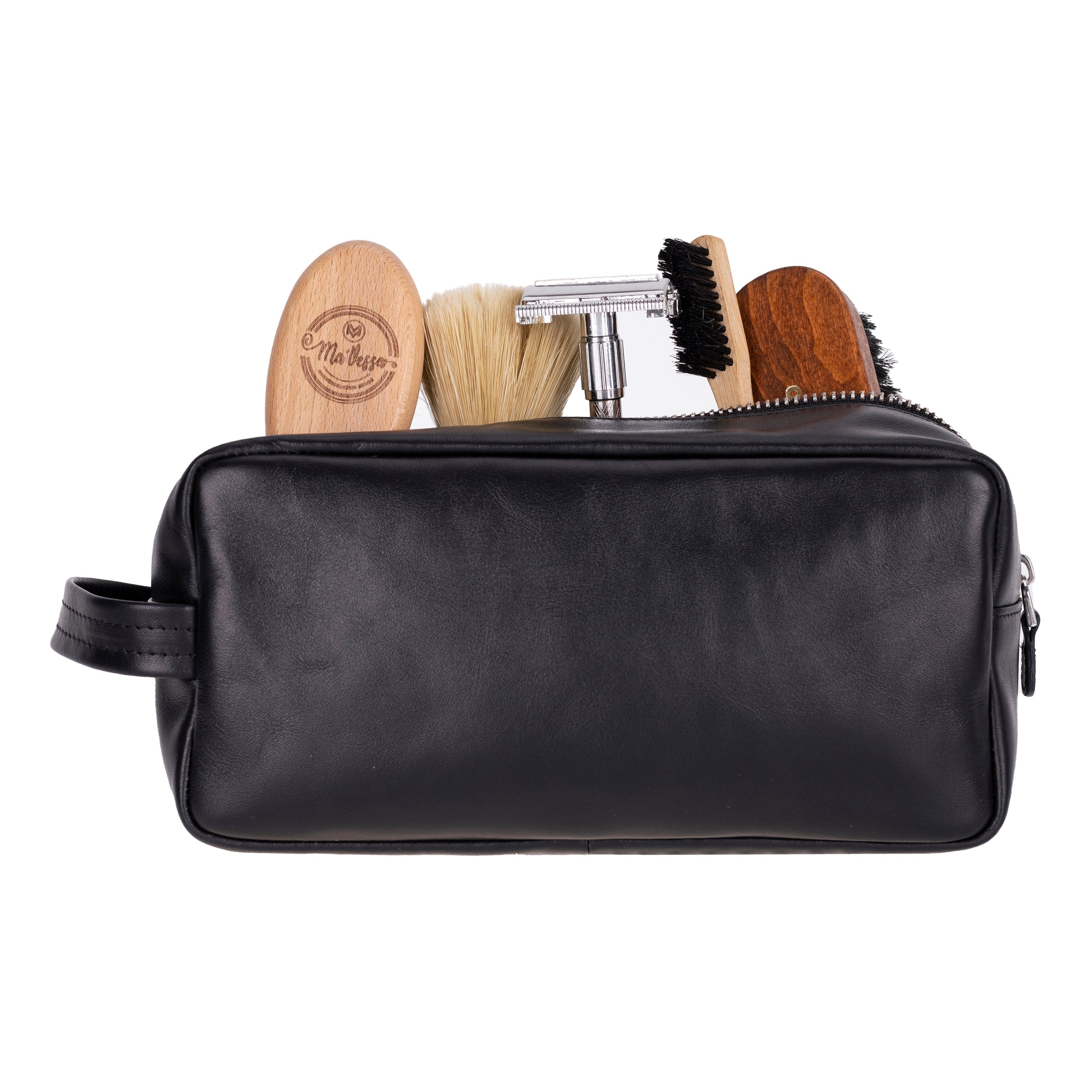 Trousse de toilette Biel en cuir véritable