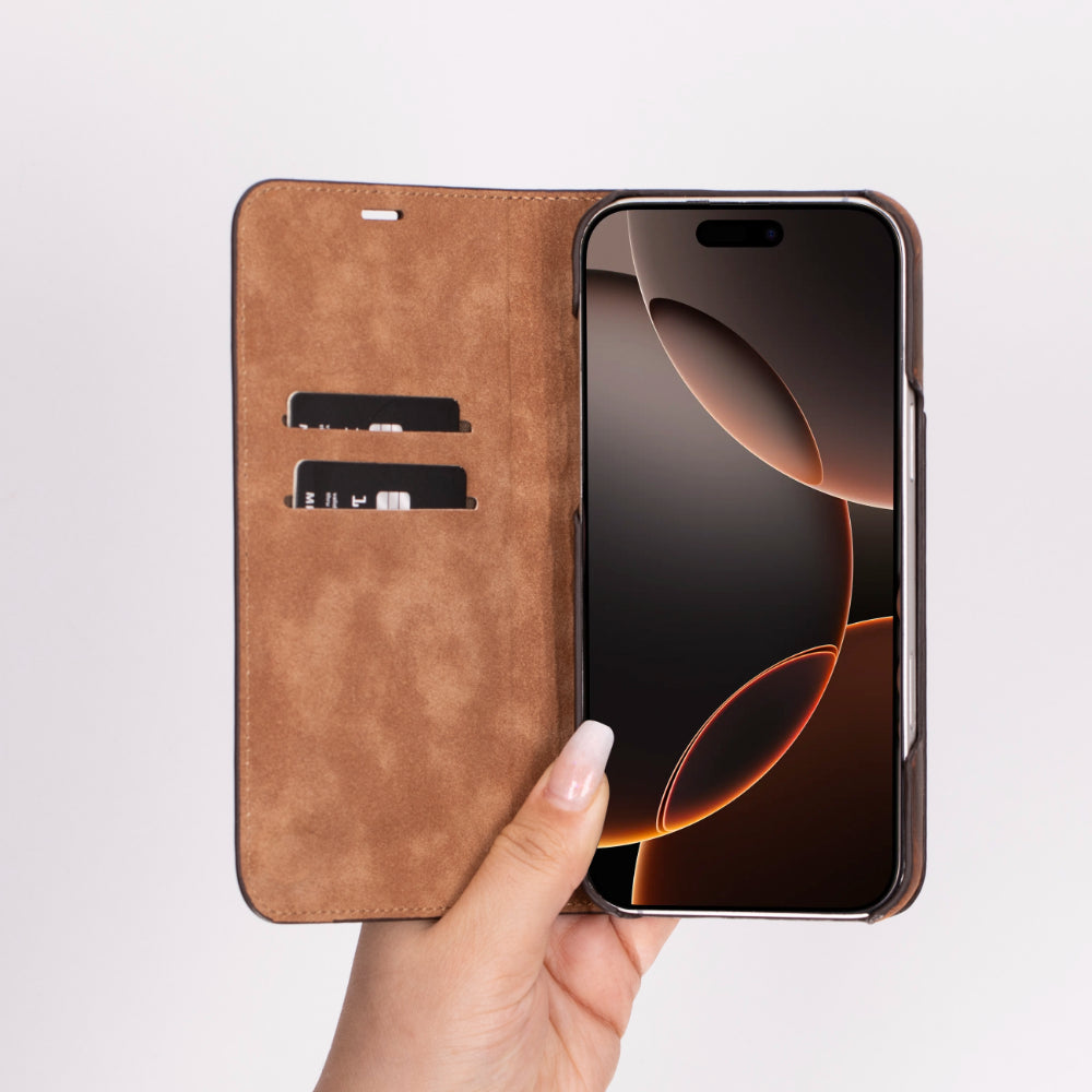 Étui portefeuille en cuir Sonat pour iPhone 16 Pro (6,3")
