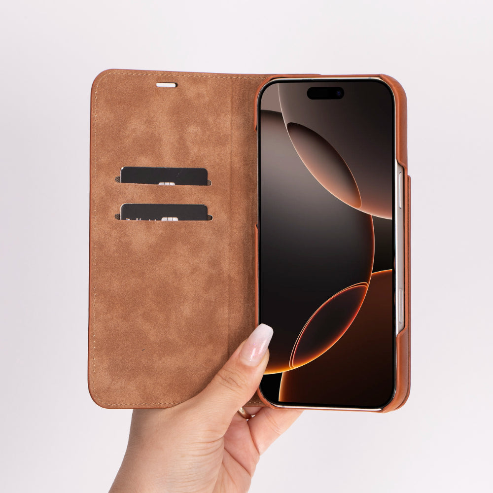 Sonat iPhone 16 Pro Max (6.9") Leather Folio Wallet Case