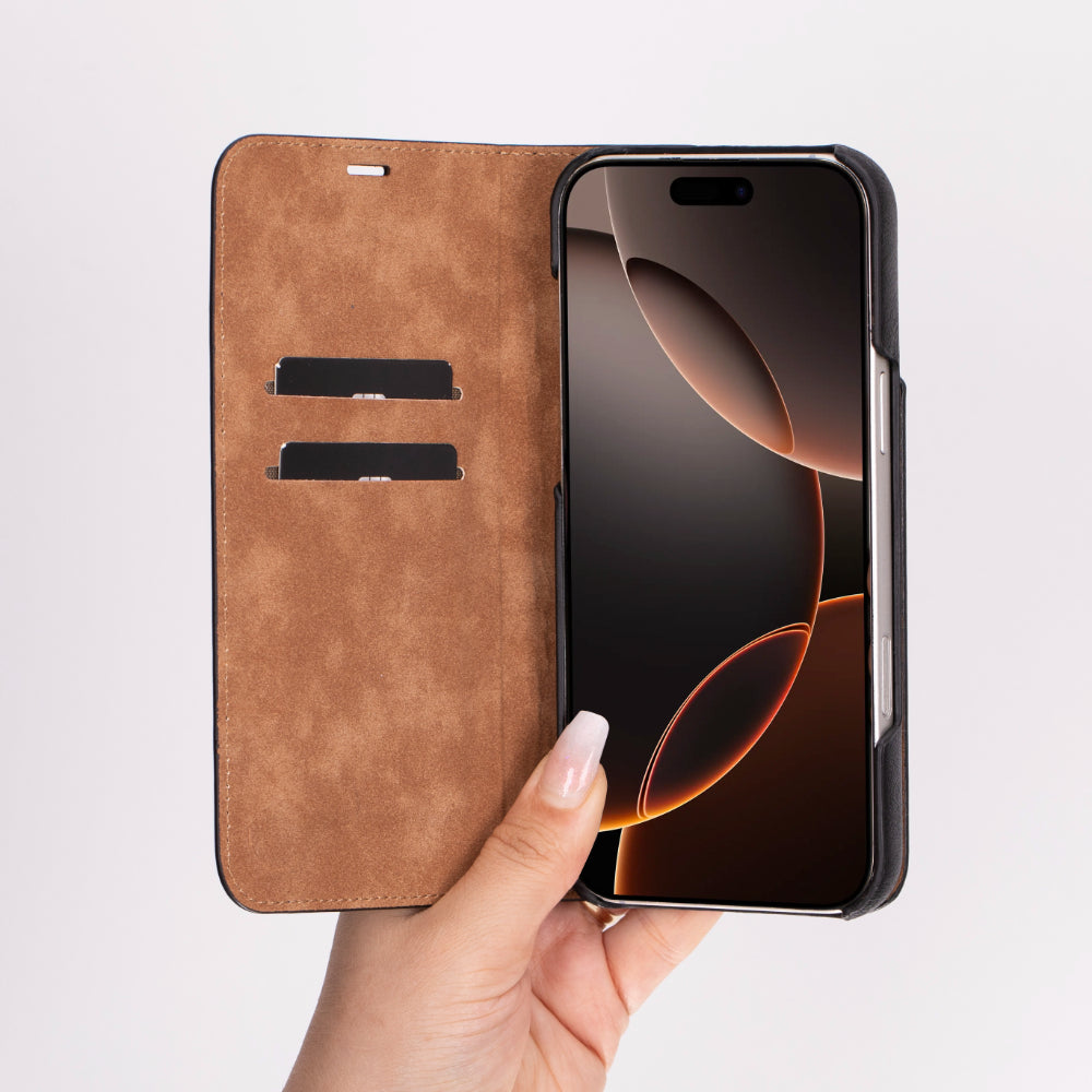 Étui portefeuille en cuir Sonat pour iPhone 16 Pro (6,3")