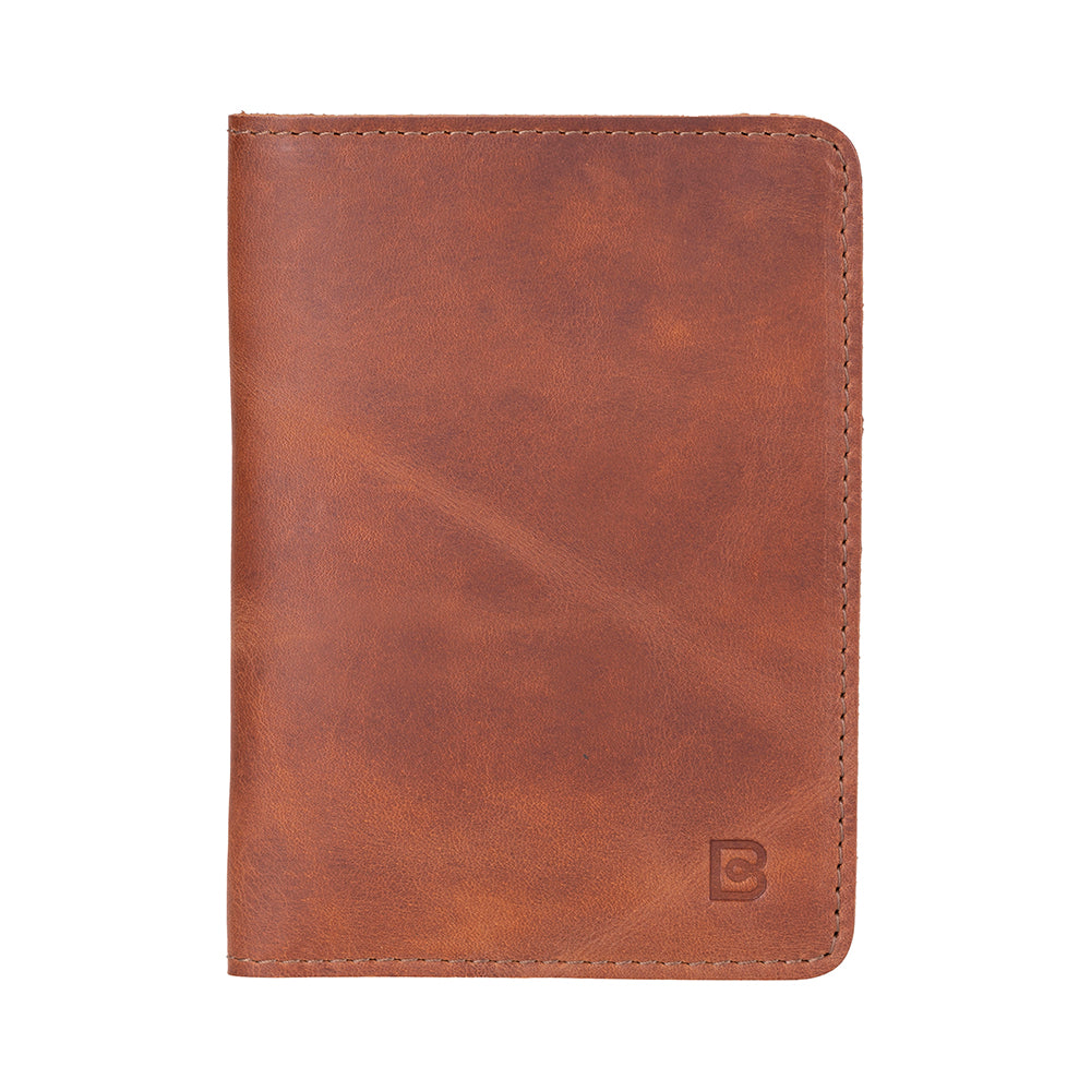 Portefeuille passeport en cuir véritable Stronova