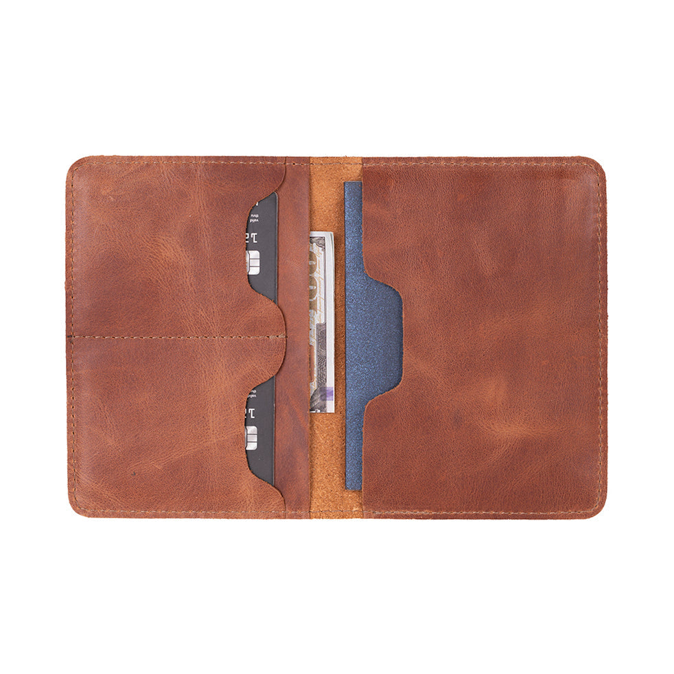 Portefeuille passeport en cuir Viaggio