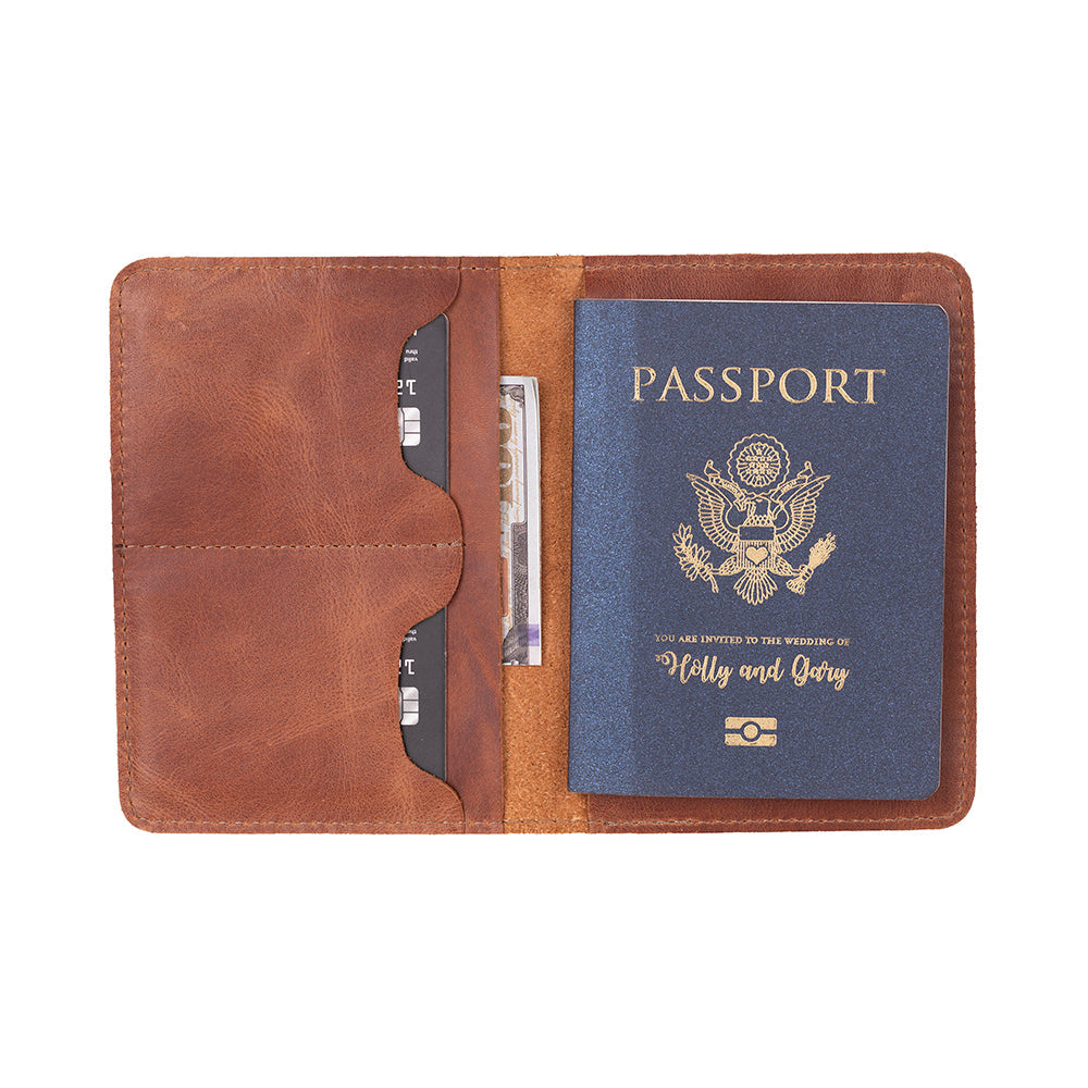 Portefeuille passeport en cuir Viaggio