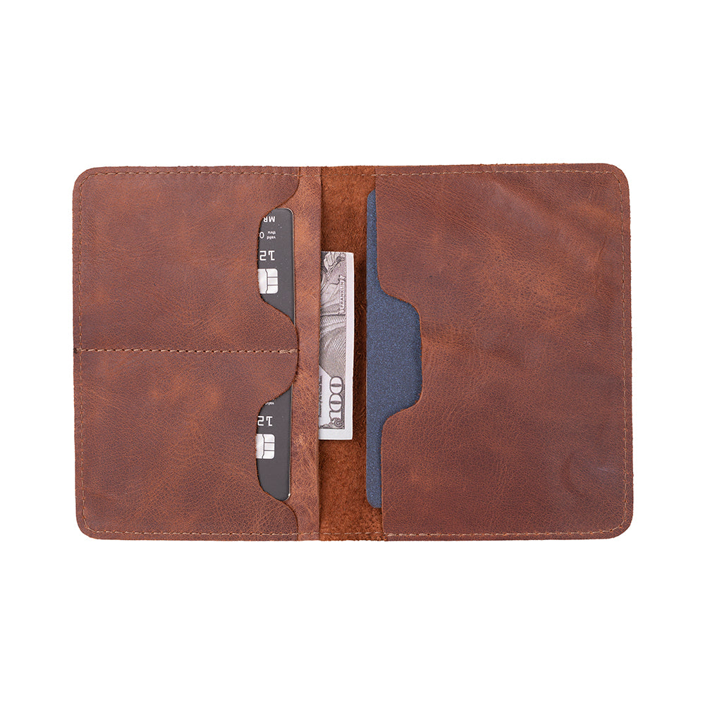 Portefeuille passeport en cuir Viaggio