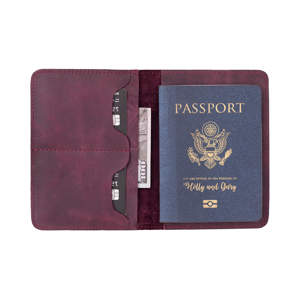 Portefeuille passeport en cuir Viaggio