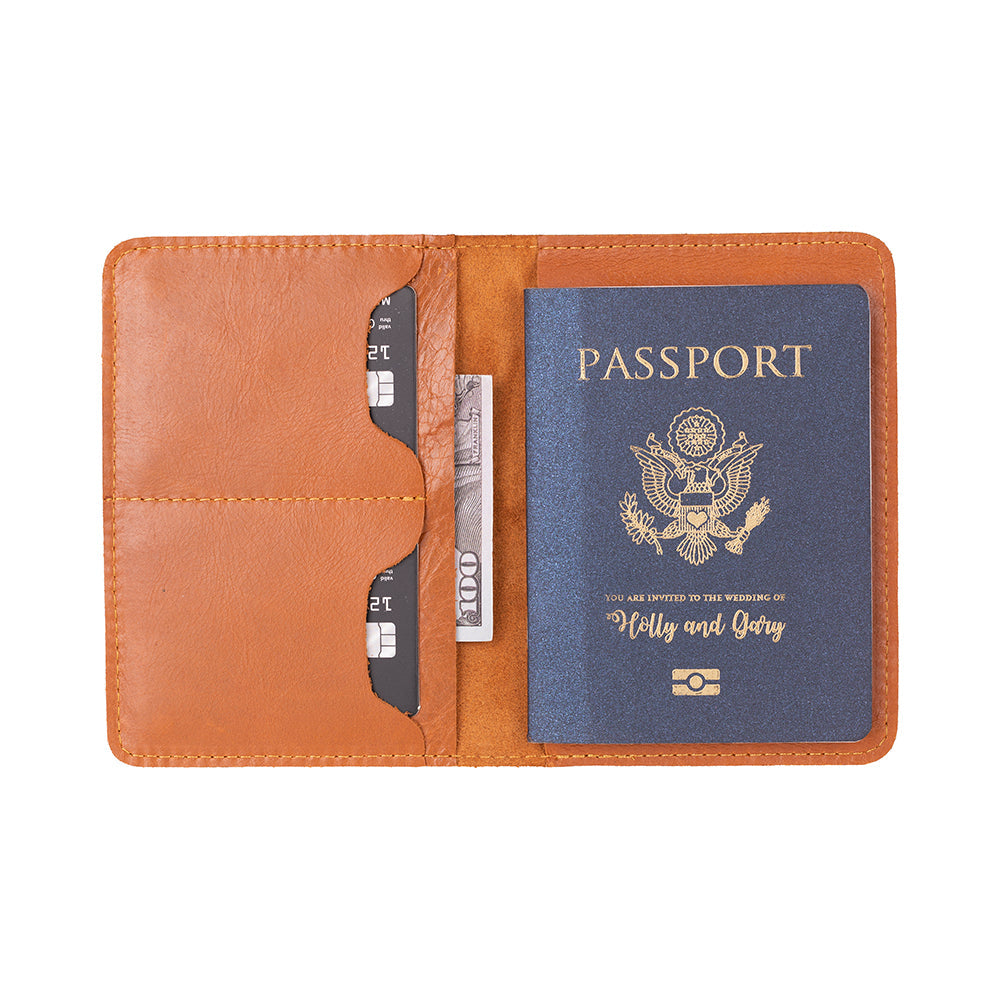 Portefeuille passeport en cuir Viaggio