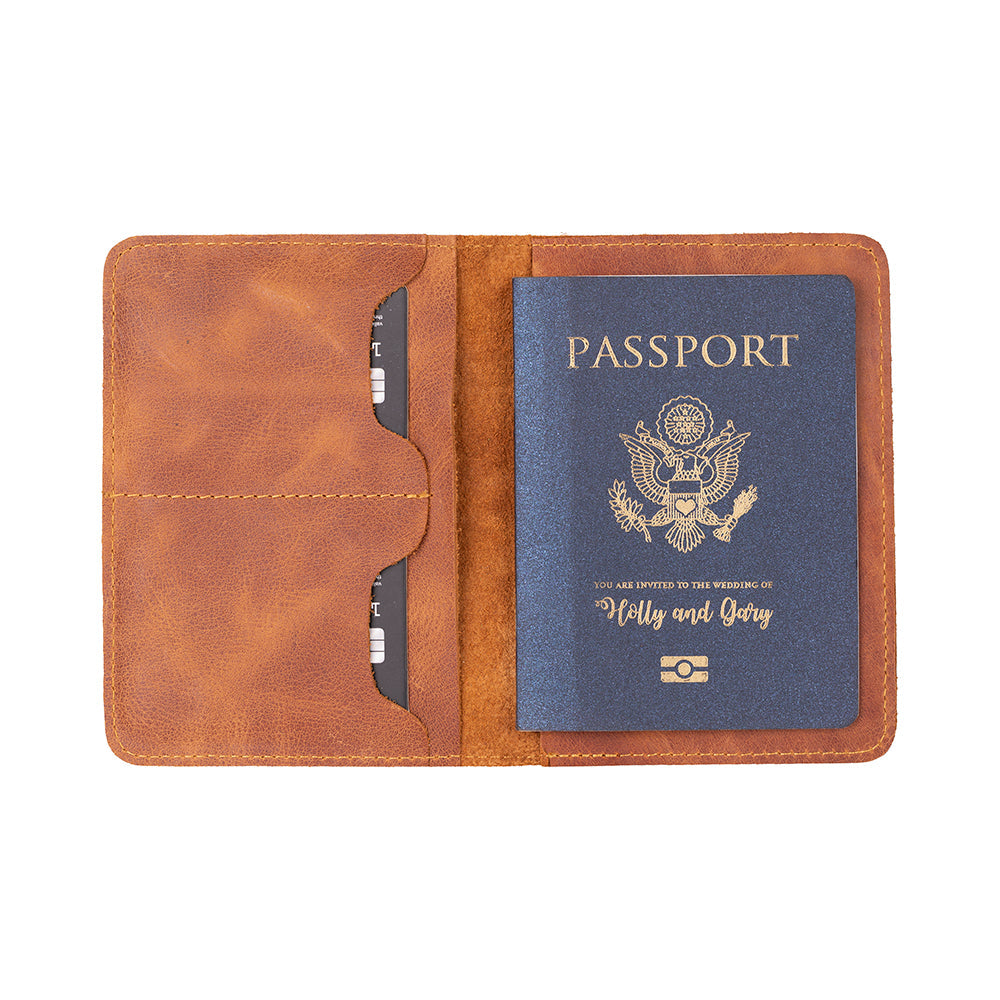 Portefeuille passeport en cuir Viaggio