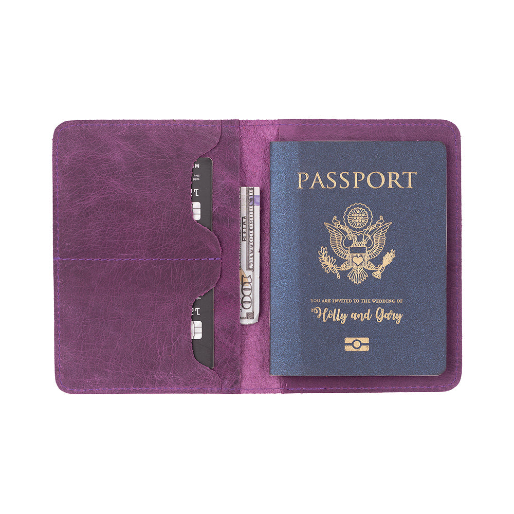Portefeuille passeport en cuir Viaggio