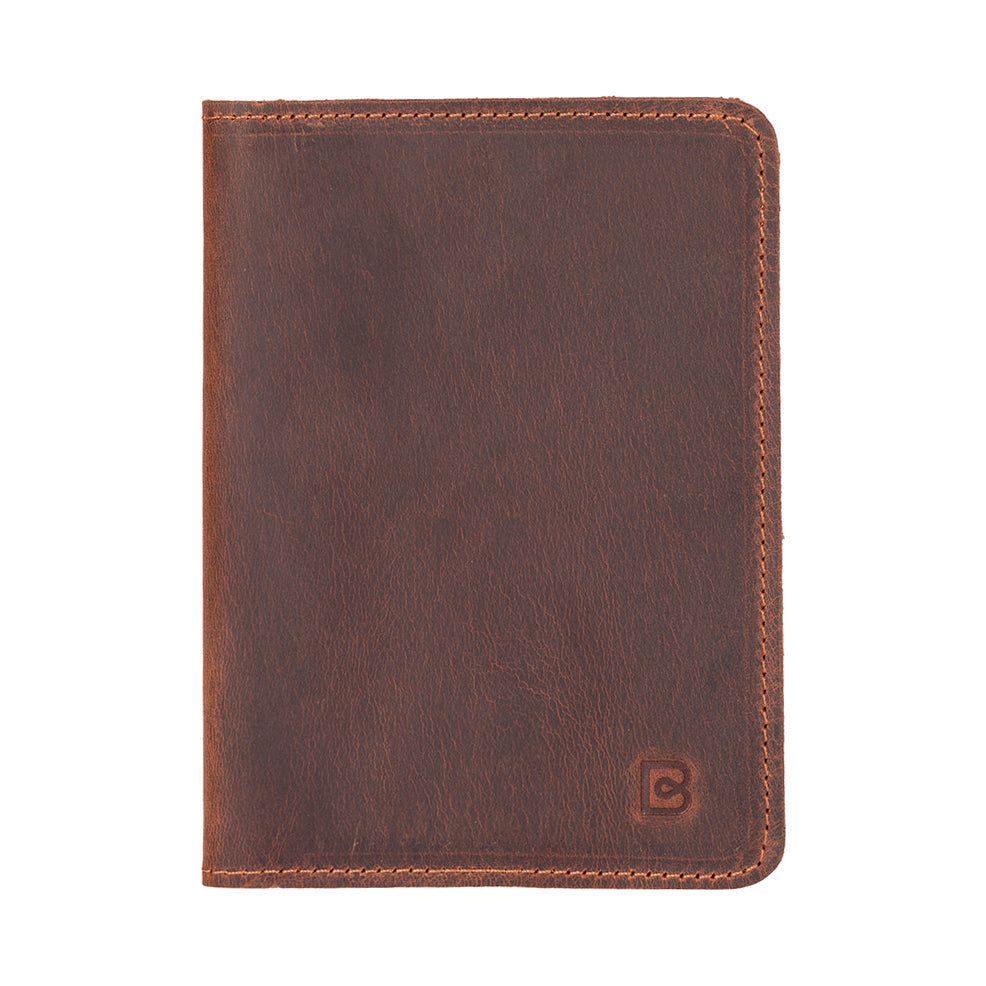 Portefeuille passeport en cuir véritable Stronova